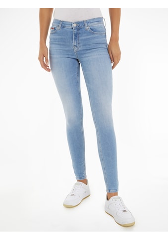 Skinny-fit-Jeans, mit dezenten Label-Applikationen