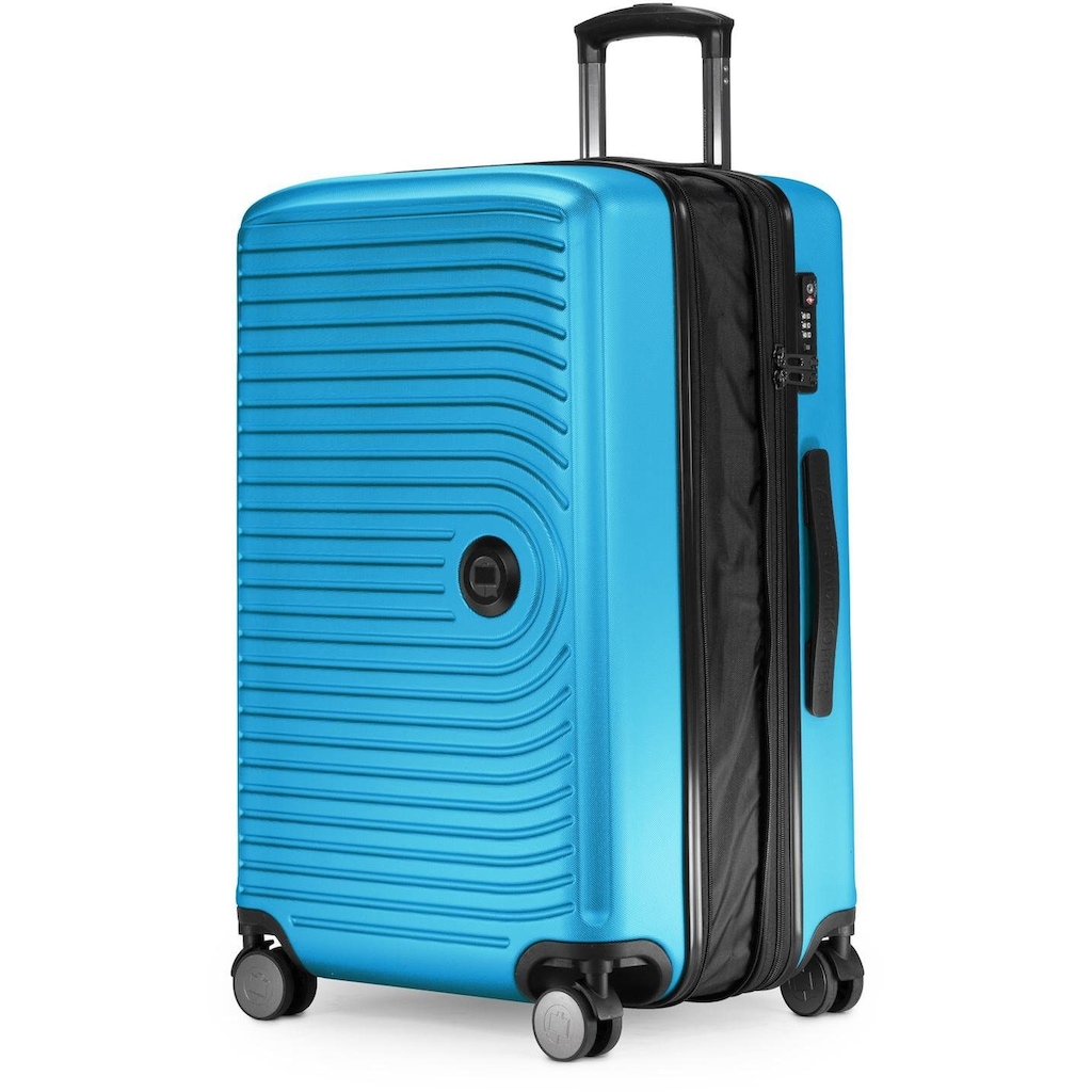 Hauptstadtkoffer Hartschalen-Trolley »Mitte, 68 cm, cyanblau«, 4 Rollen