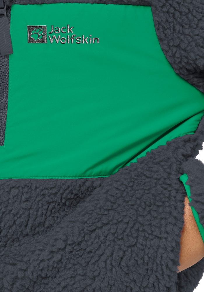 Jack Wolfskin Fleecejacke »ICE CURL HOOD JACKET K«, mit Kapuze, Wärmend, winddicht, Übergangsjacke
