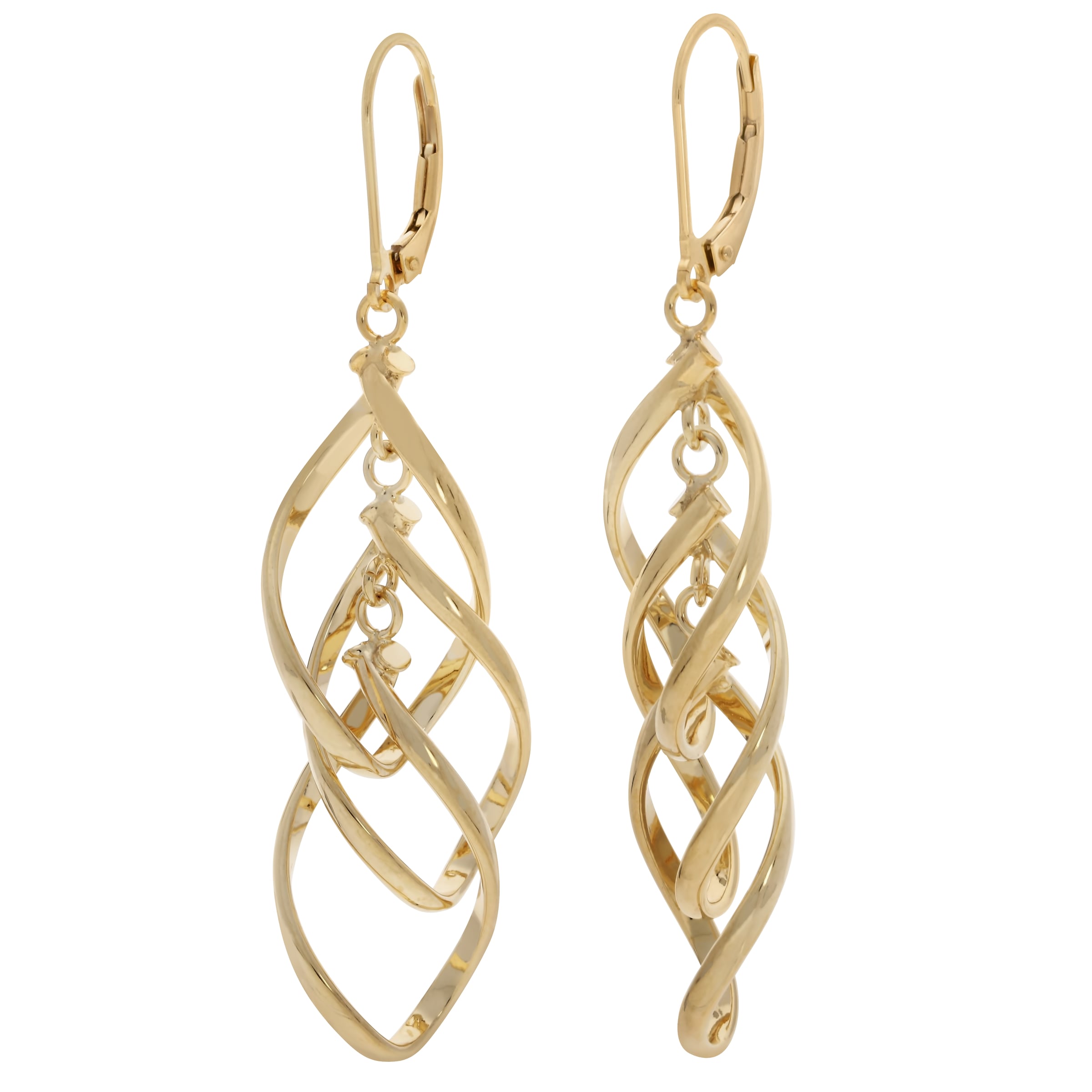 Firetti Paar Ohrhänger »Schmuck Geschenk Gold 375 Ohrschmuck Ohrringe Tropfen Spirale«