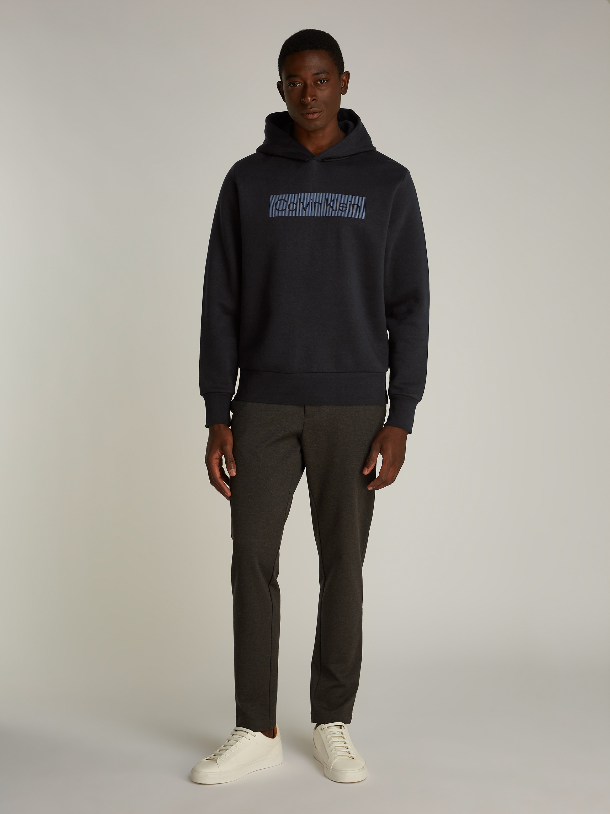 Calvin Klein Kapuzensweatshirt »BOX STRIPED LOGO HOODIE«, mit Logoschriftzug