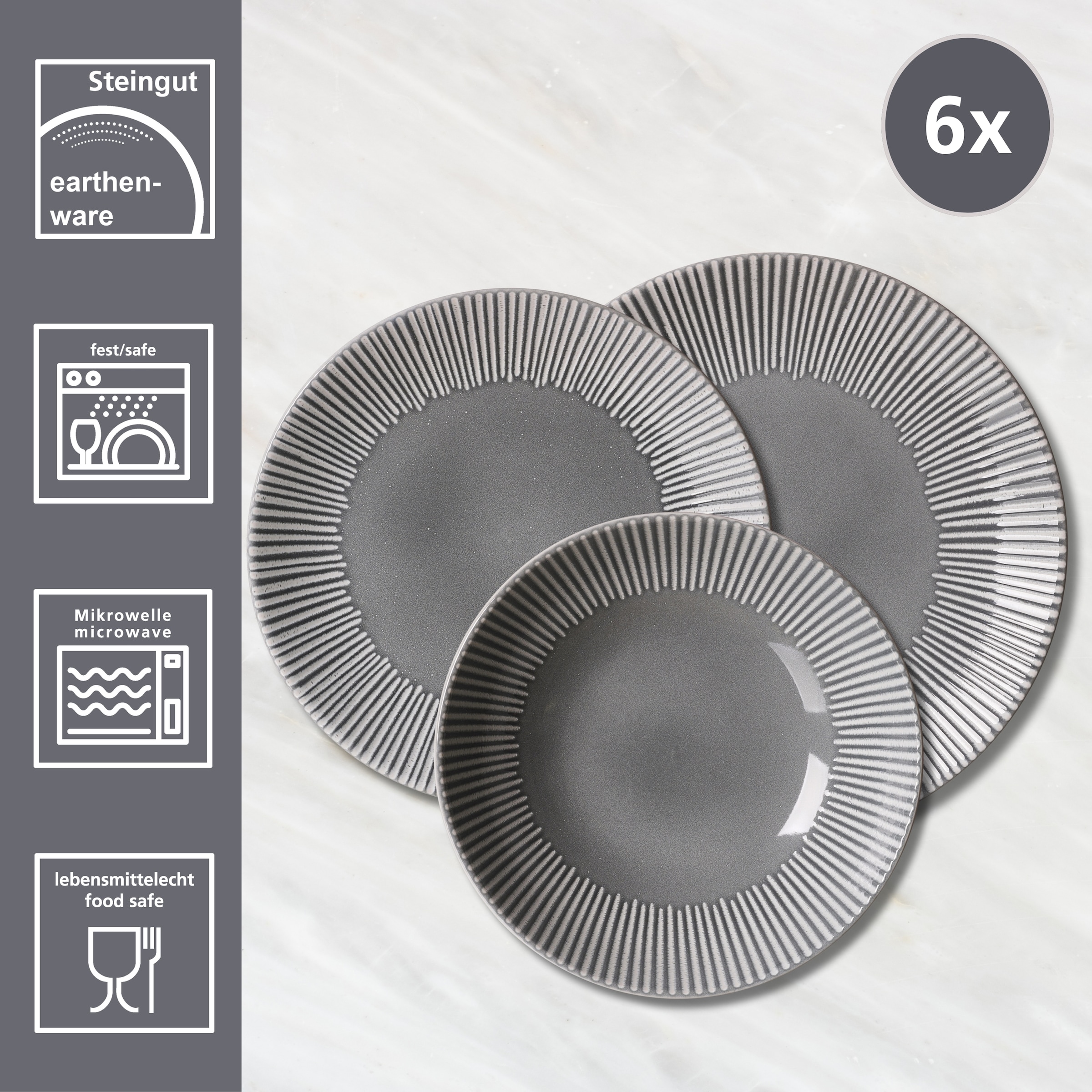 Ritzenhoff & Breker Tafelservice »Banda« aus Steingut für 6 Personen