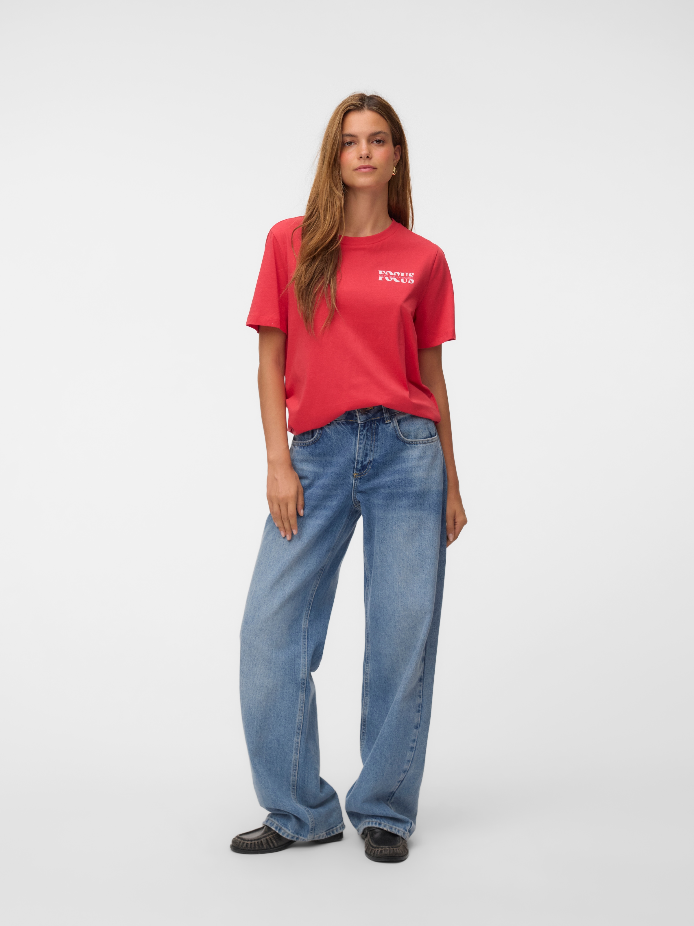 Vero Moda Kurzarmshirt »VMHEIDI PAULINA SS TOP BOX JRS« Baumwolle, regular fit