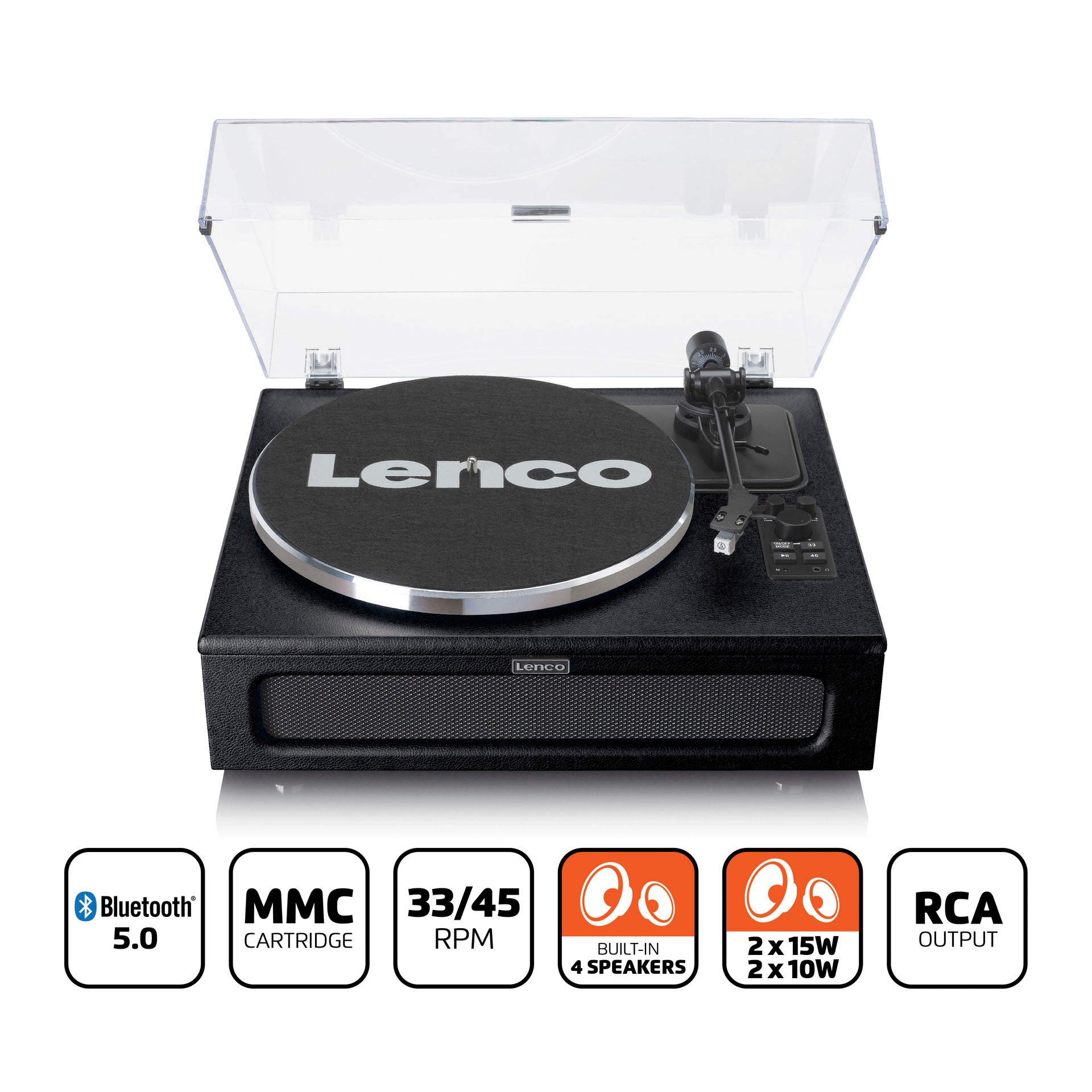 Lenco Plattenspieler »LS-430 Plattenspieler mit 4 Lautsprechern«