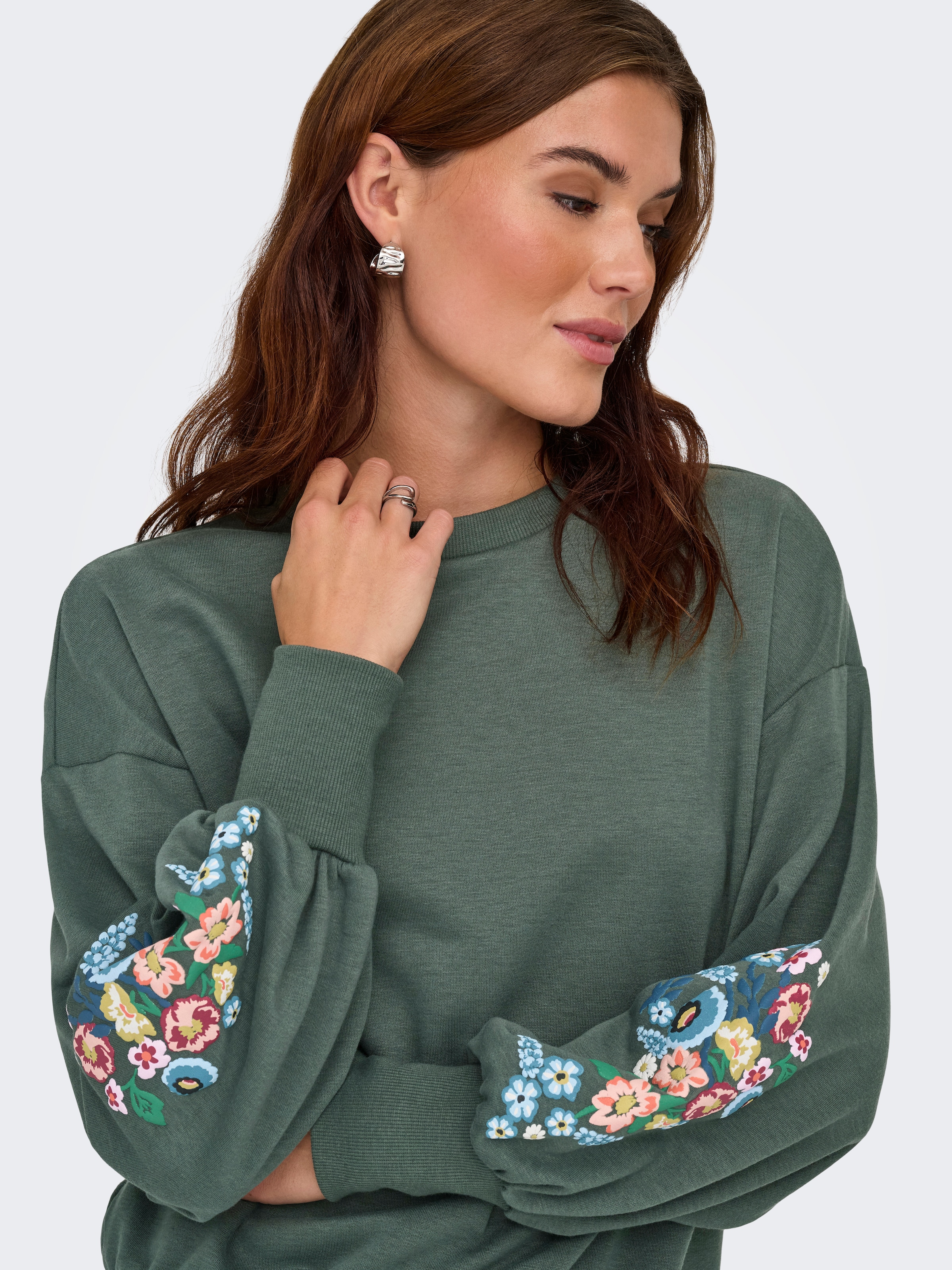ONLY Sweatshirt »ONLBROOKE L/S O-NECK FLOWER SWT«