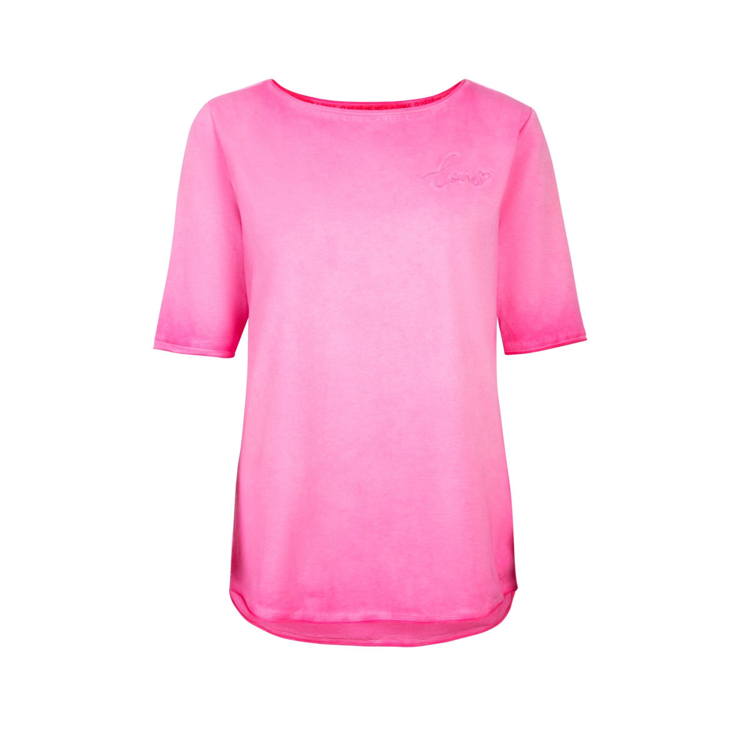 Lieblingsstück Rundhalsshirt »CandiceEP«, mit Statement-Stickerei und im Batik-Look