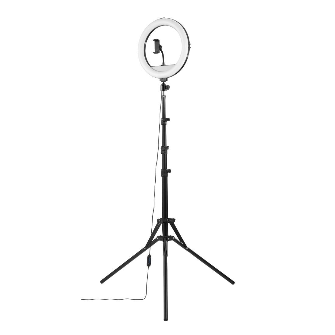 Hama Ringlicht »Handy-Ringlicht mit Stativ für Selfies, Videos (210 cm, 160 LED, 12")«