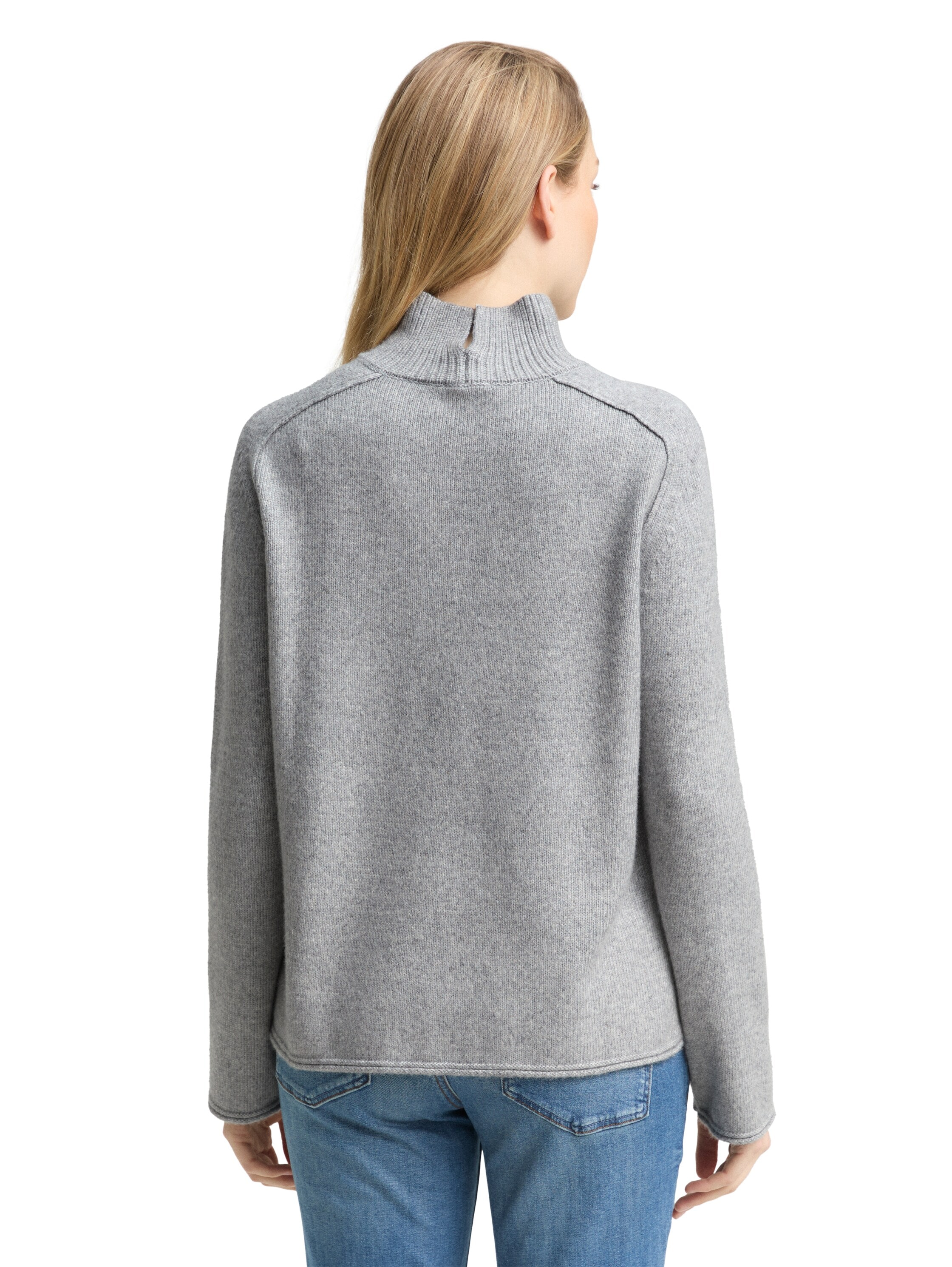 TOM TAILOR Strickpullover mit Stehkragen