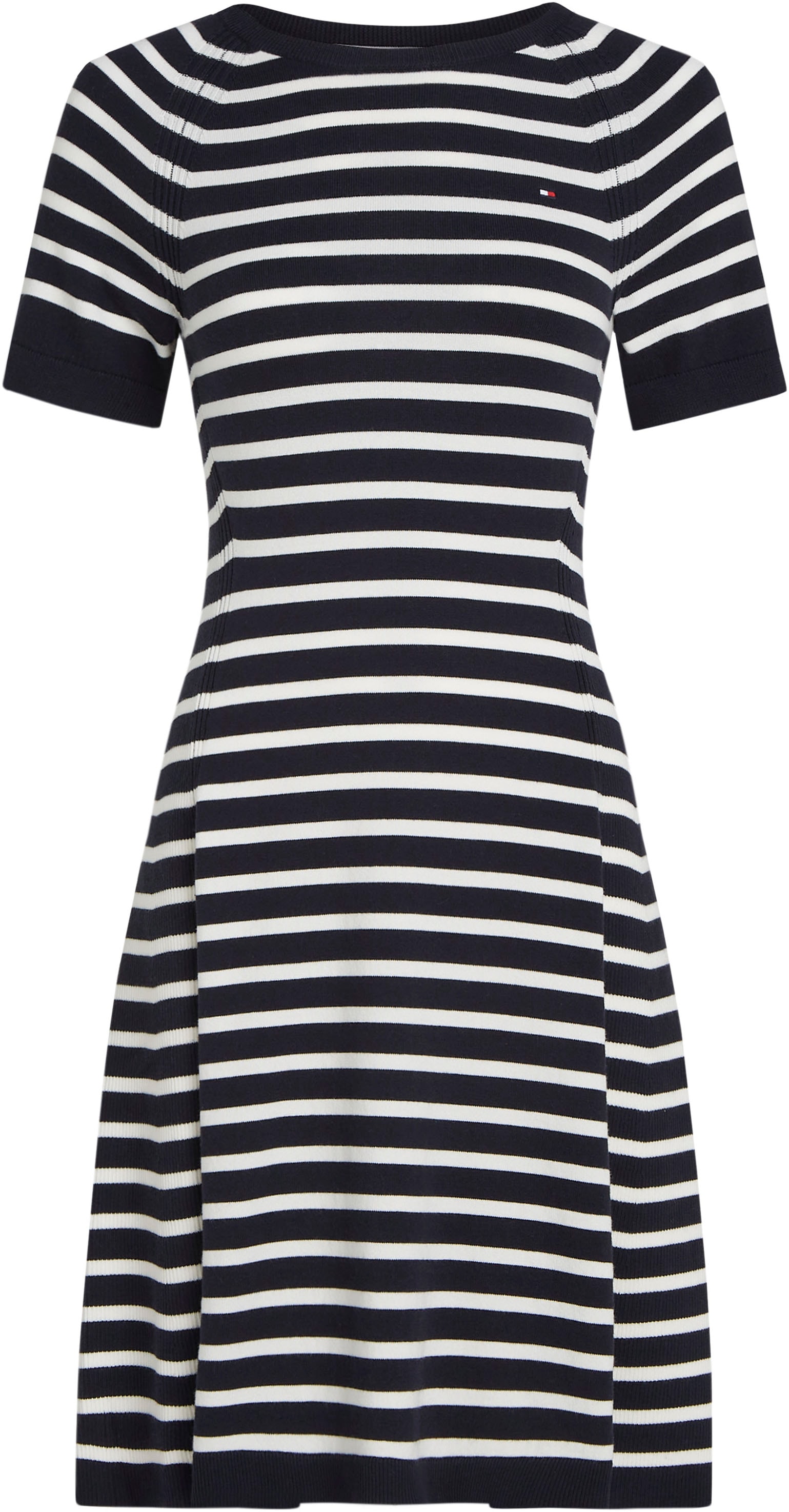 Tommy Hilfiger Jerseykleid »CO JERSEY STITCH F&F DRESS«, mit Logostickerei auf der Brust