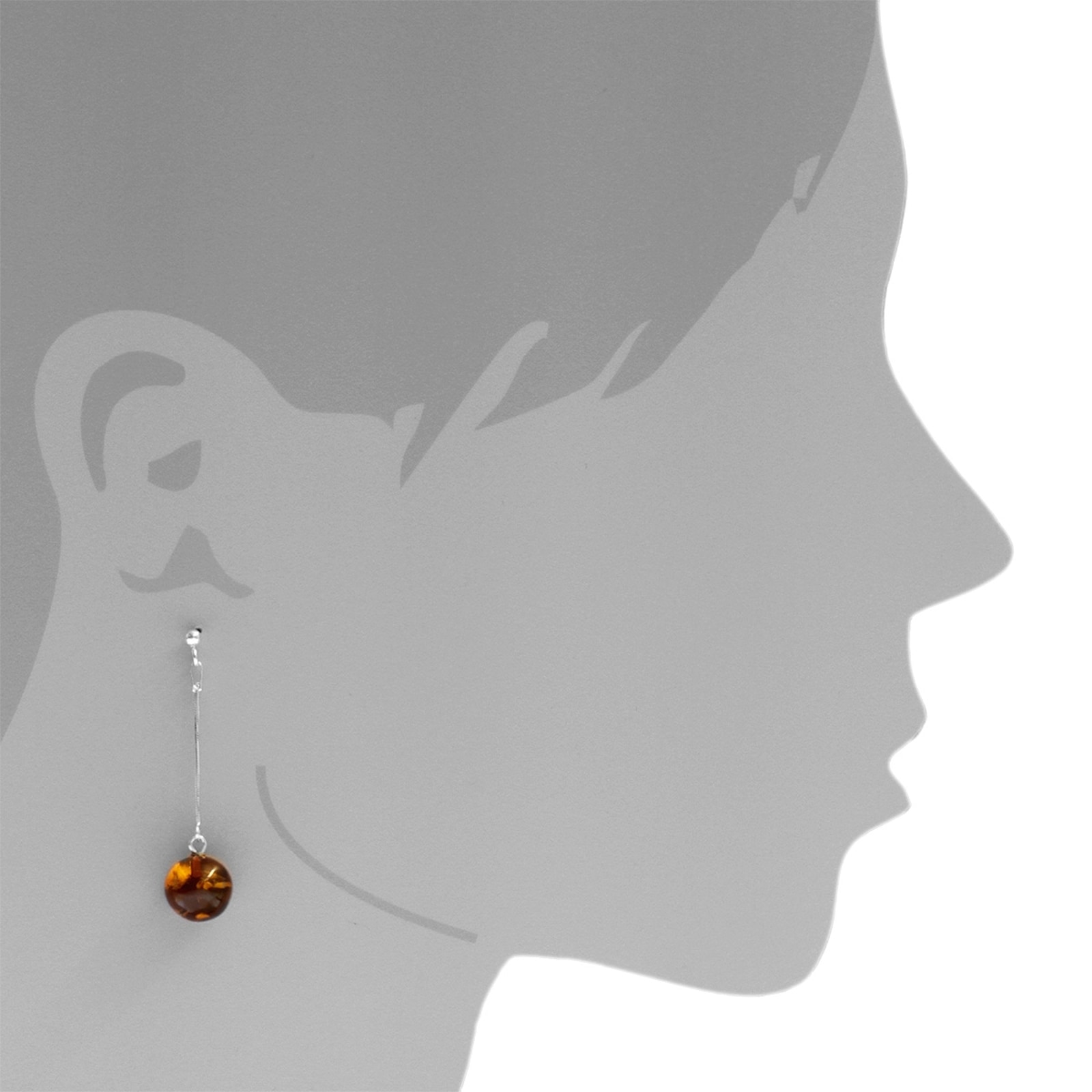 OSTSEE-SCHMUCK Paar Ohrhänger »- Klassisch 9 mm - Silber 925/000 - Bernstein«
