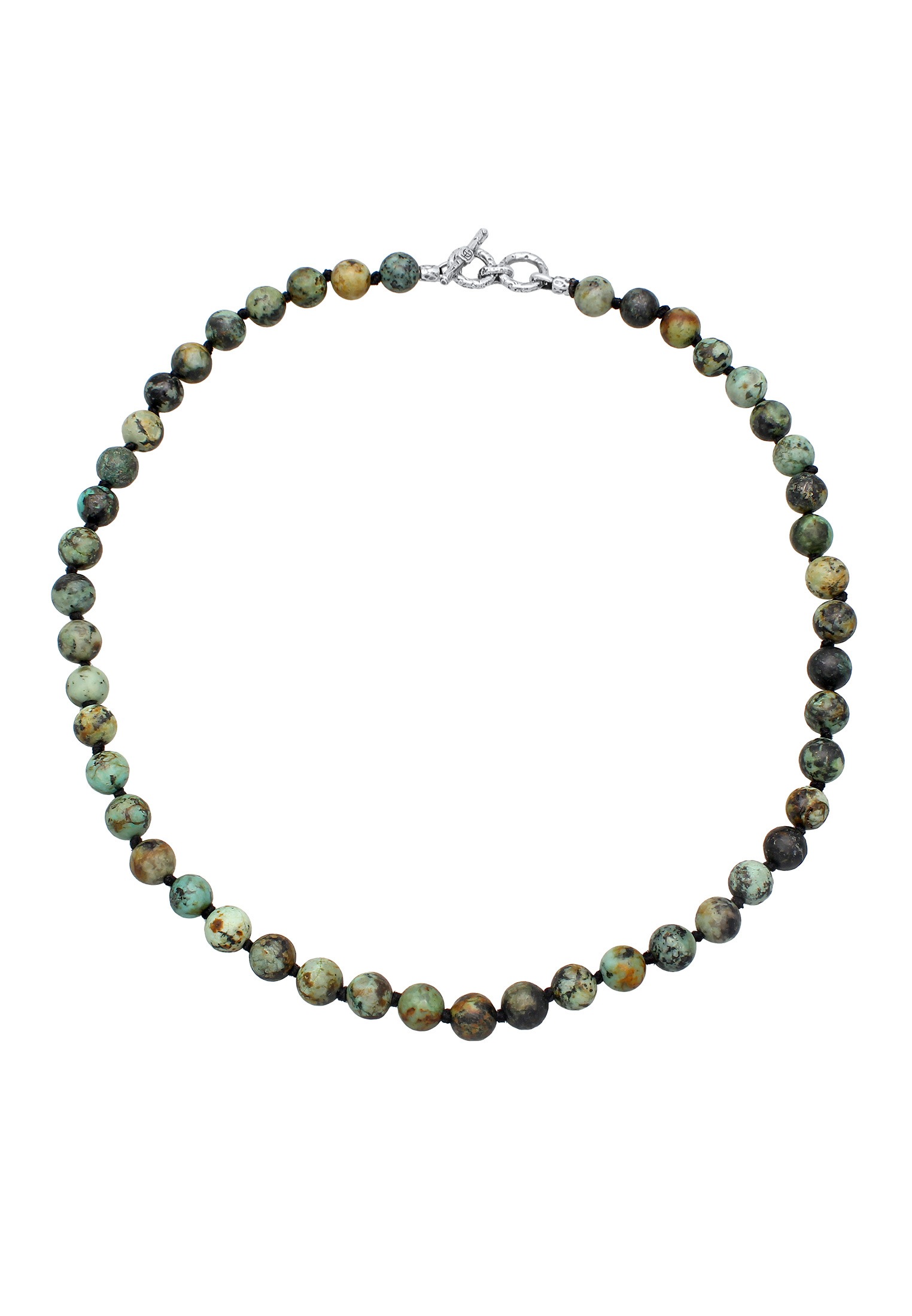 HAZE & GLORY Silberkette »Halskette Türkis Edelstein Perlen 925 Sterling Silber«