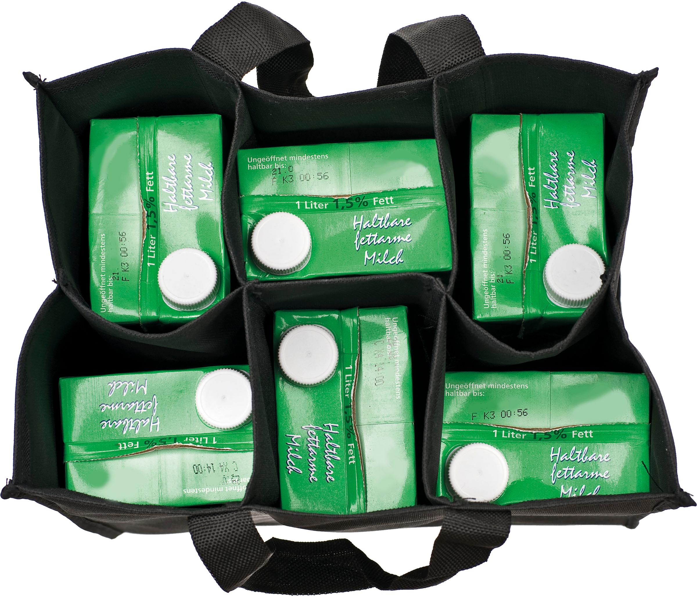 Genius Flaschenkorb »(Doppelpack, 2-teilig)« (Flaschentasche) zum rückenschonenden Transportieren von 6 Flaschen