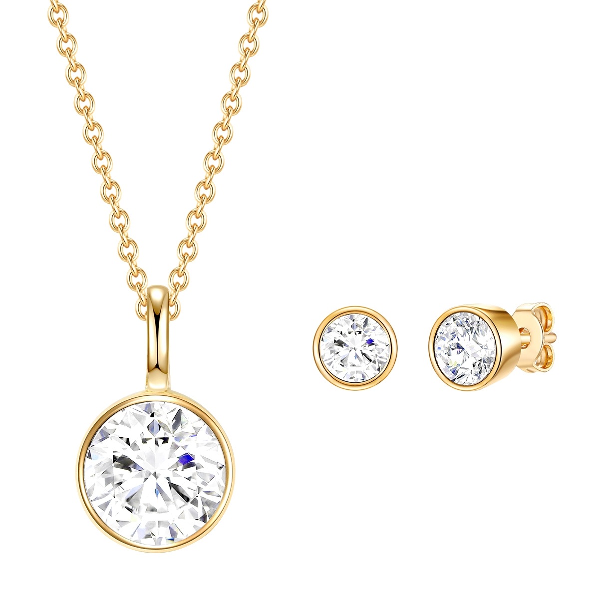 Rafaela Donata Ohrring und Ketten Set »Set: RD267«, aus Sterling Silber