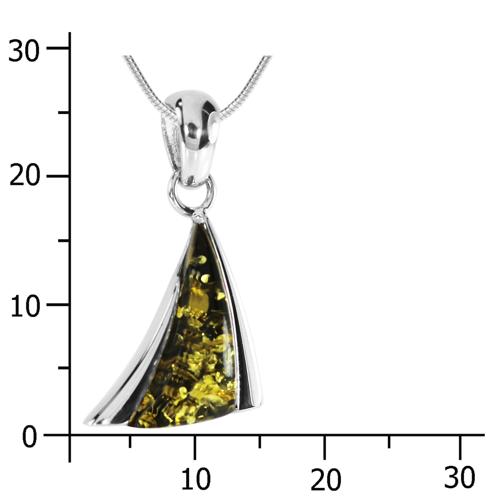 OSTSEE-SCHMUCK Kette mit Anhänger »- Imke 25 mm - Silber 925/000 - Bernstein«