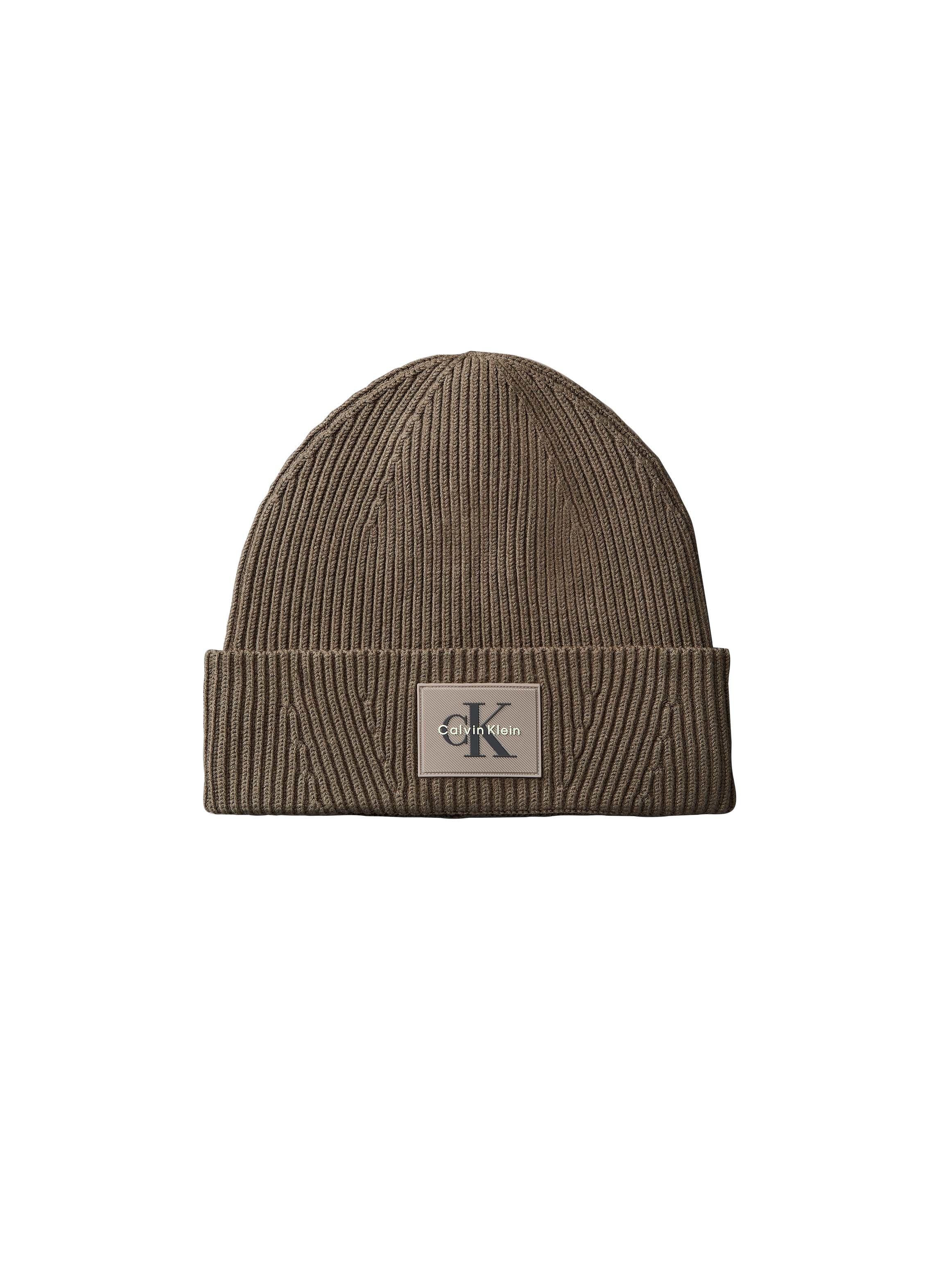 Calvin Klein Jeans Beanie »MONOLOGO PATCH RIB BEANIE« Regular fit mit Markenlogo