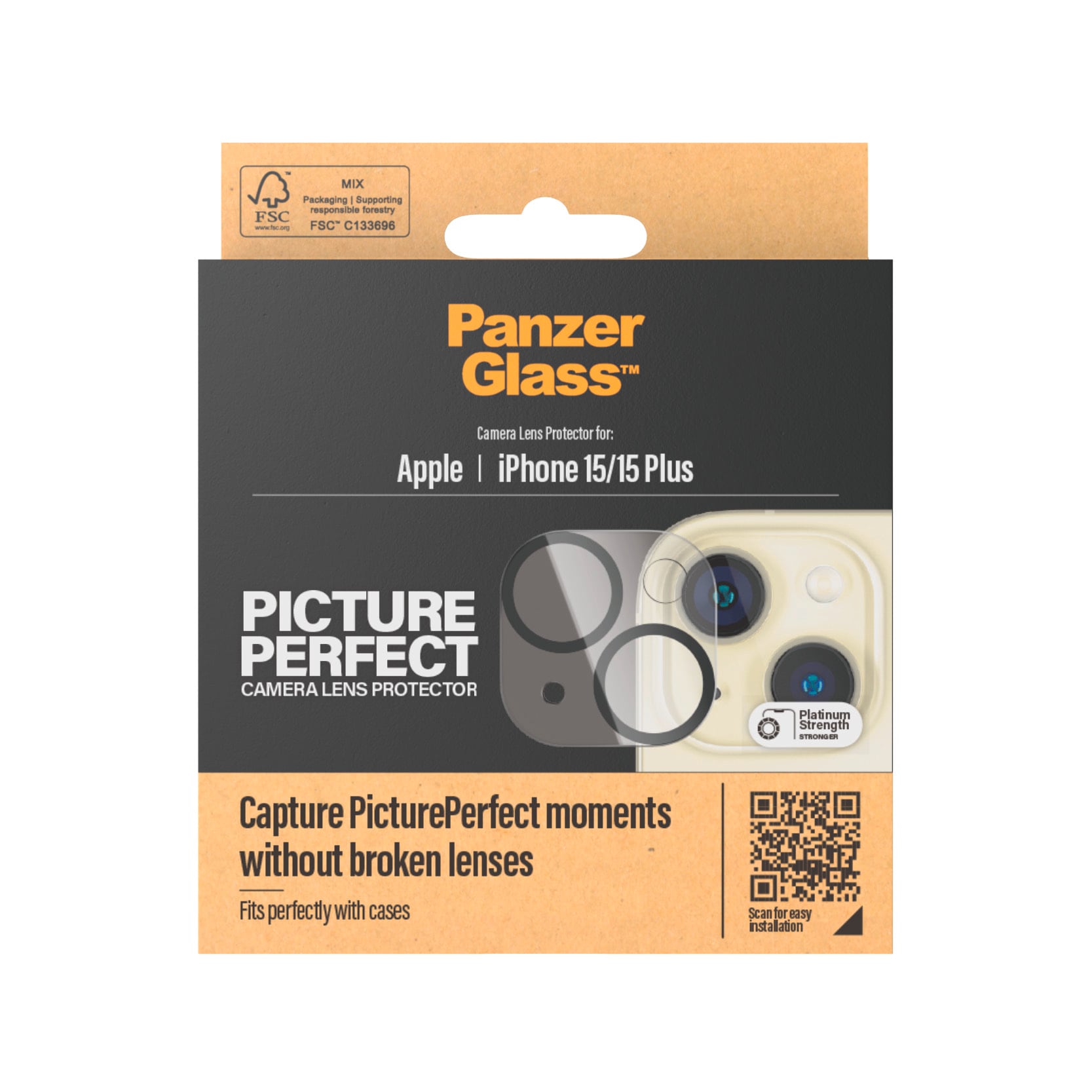 PanzerGlass Kameraschutzglas »PicturePerfect Camera Protector«, für iPhone 15-iPhone 15 Plus