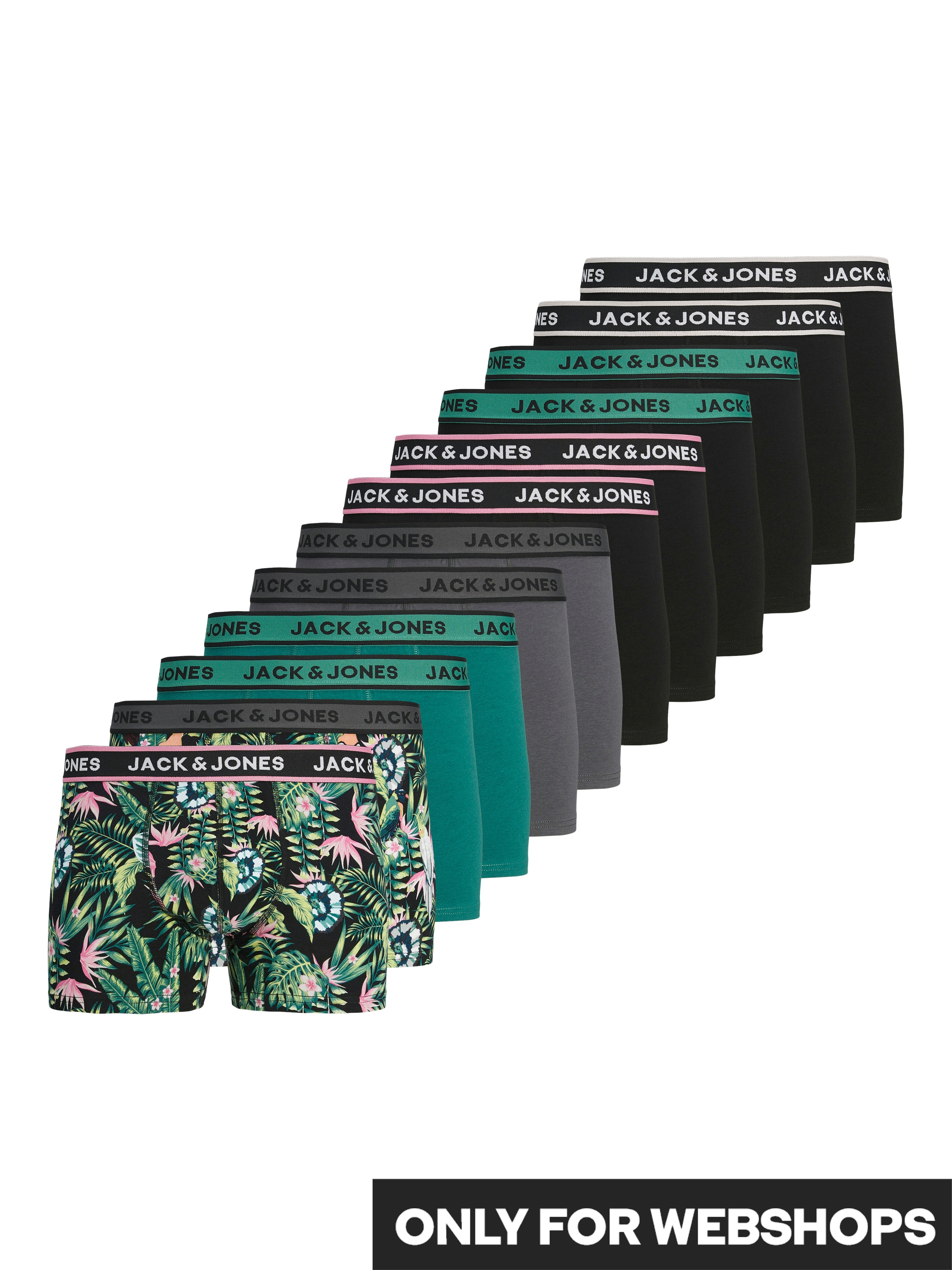 Jack & Jones Herren Trunk »JACDREW TRUNKS 12 PACK« Packung in schwarz, Größe XXL