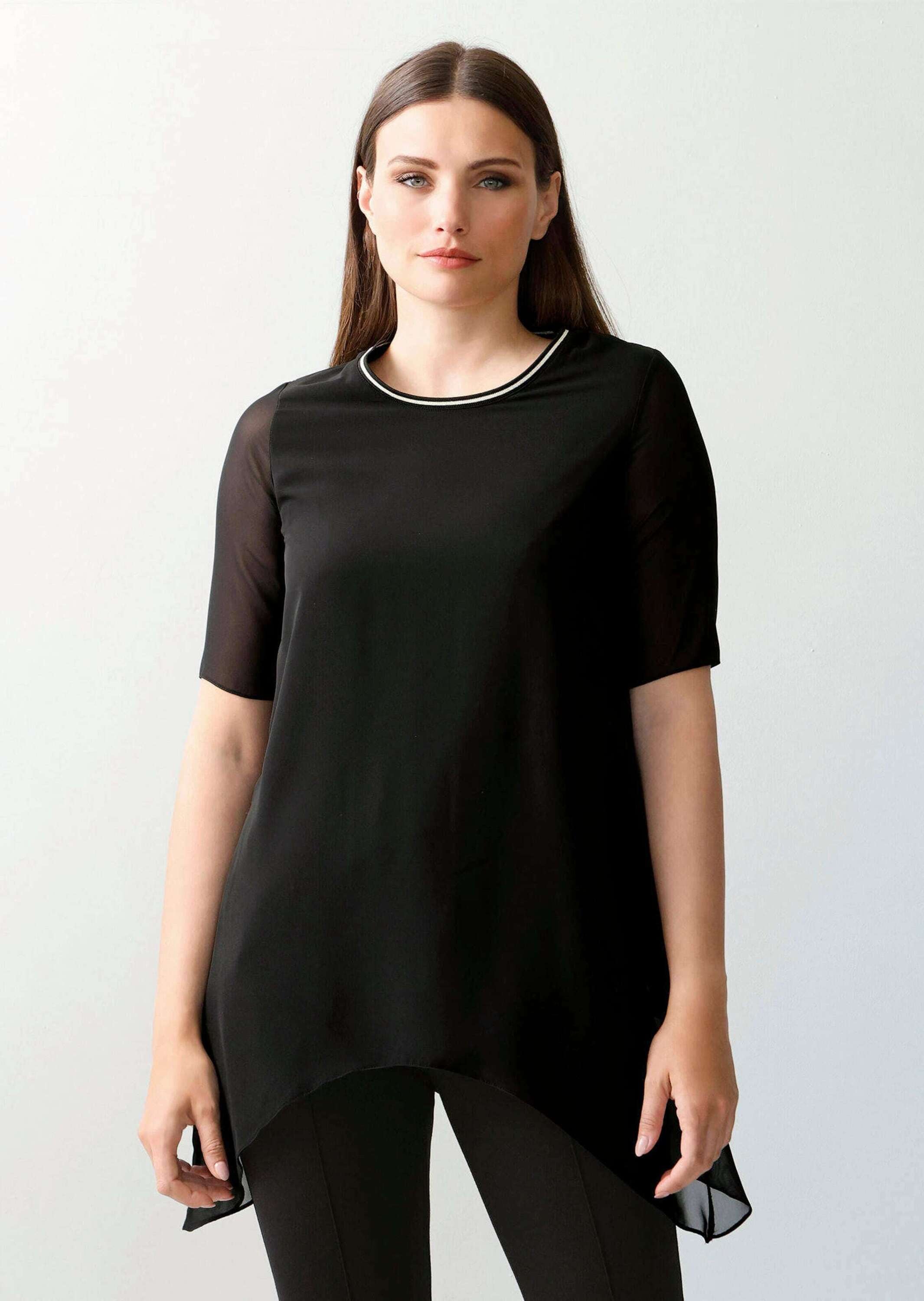 Alba Moda Kurzarmshirt »Longshirt Longshirt mit Zipfelsaum«