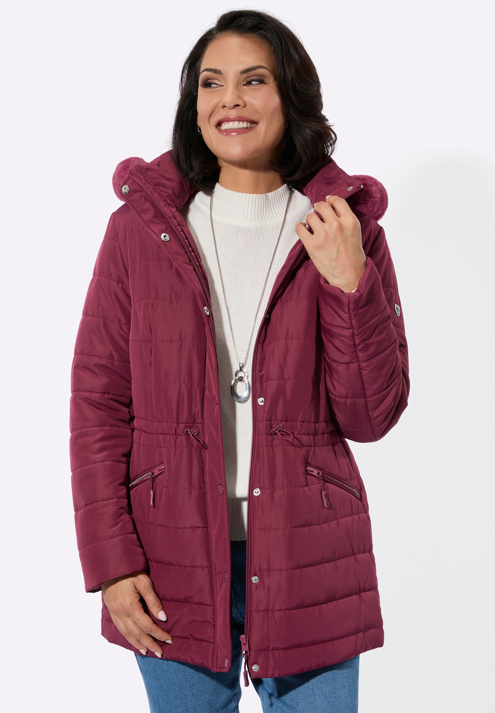 Witt Steppjacke »Steppjacke Steppjacke mit verdecktem Reißverschluss« Abnehmbare Kapuze