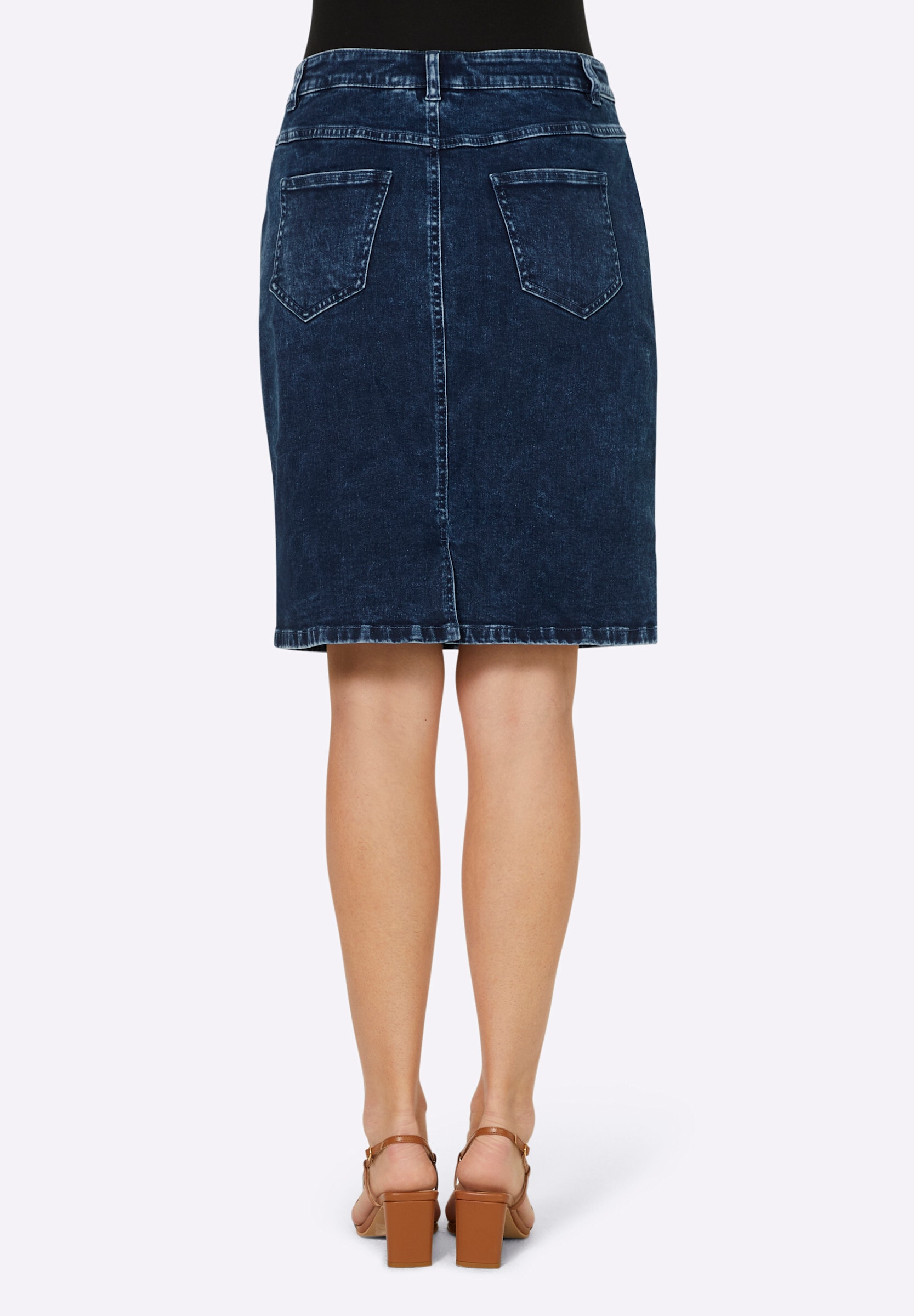 heine Jeansrock »Jeans-Rock Jeansrock mit verdecktem Reißverschluss«