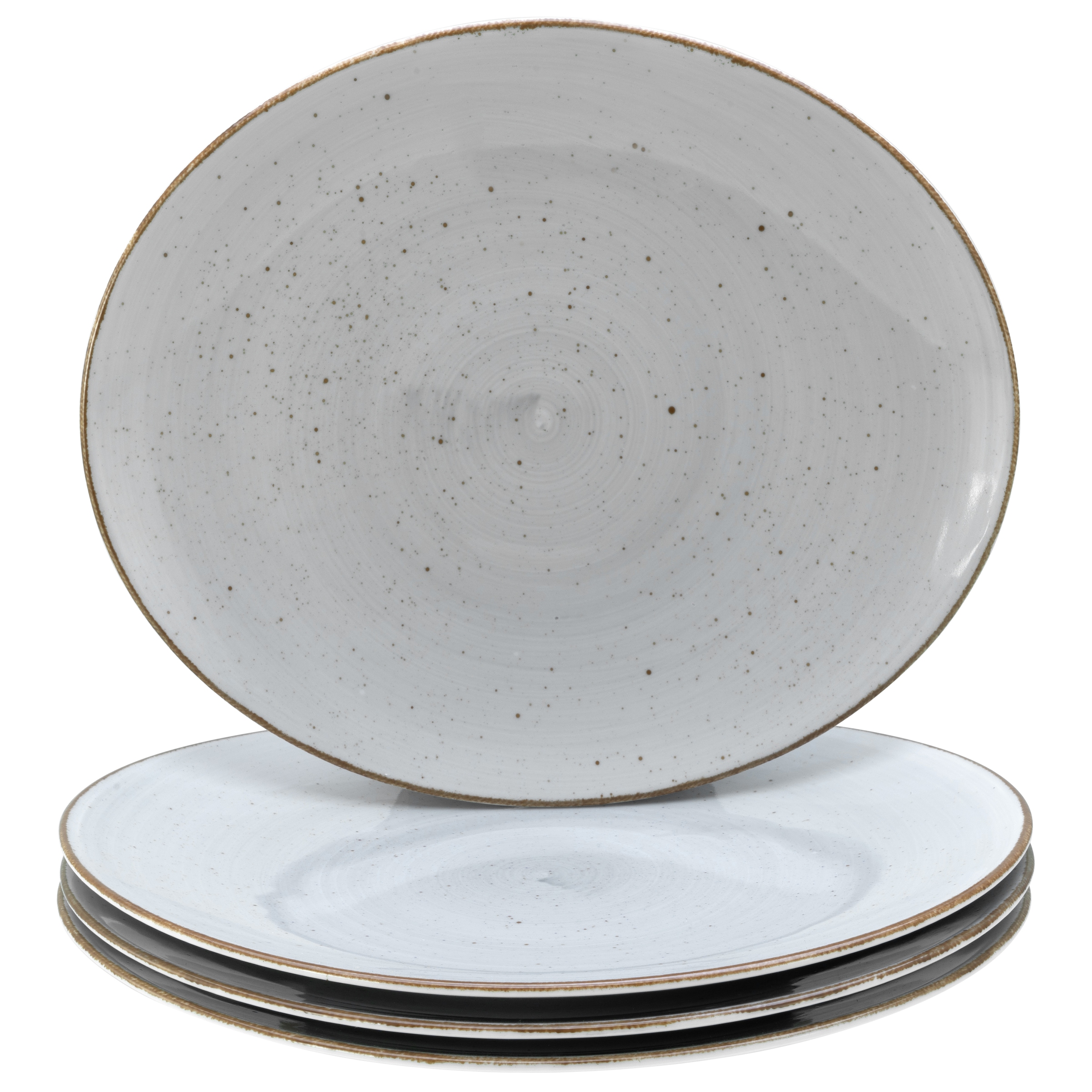 CreaTable Steakteller »Vintage Nature, Teller Set, 4-tlg.« Naturverbundenes Design, Vielseitig einsetzbar