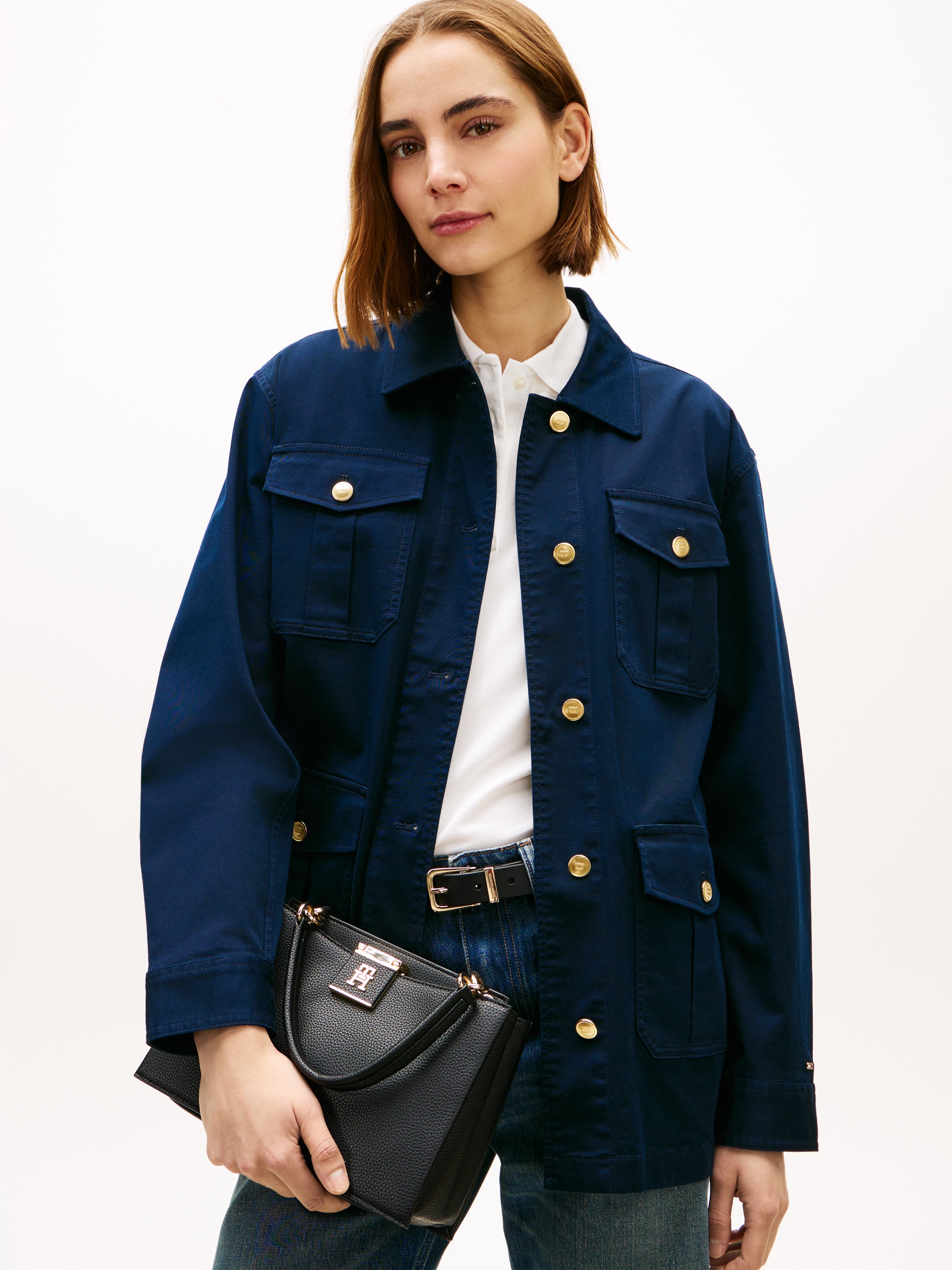 Tommy Hilfiger Henkeltasche »TH HER TOTE« Damen Schultertasche, Henkeltasche mit TH-Logo