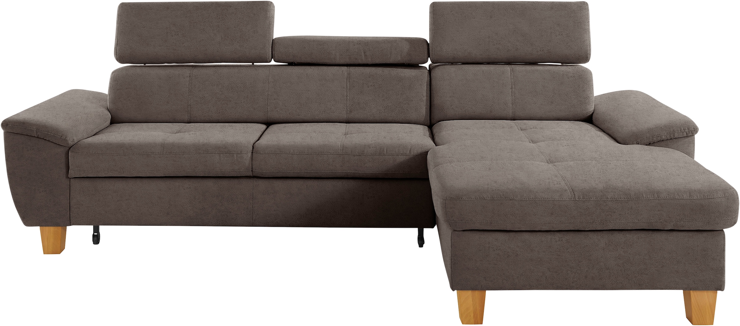 exxpo - sofa fashion Ecksofa »Enya, aufwendige Detailverarbeitung, hoher Sitzkomfort, bequem, L-Form«, inkl. Kopfteilverstellung, wahlweise mit Bettfunktion und Bettkasten