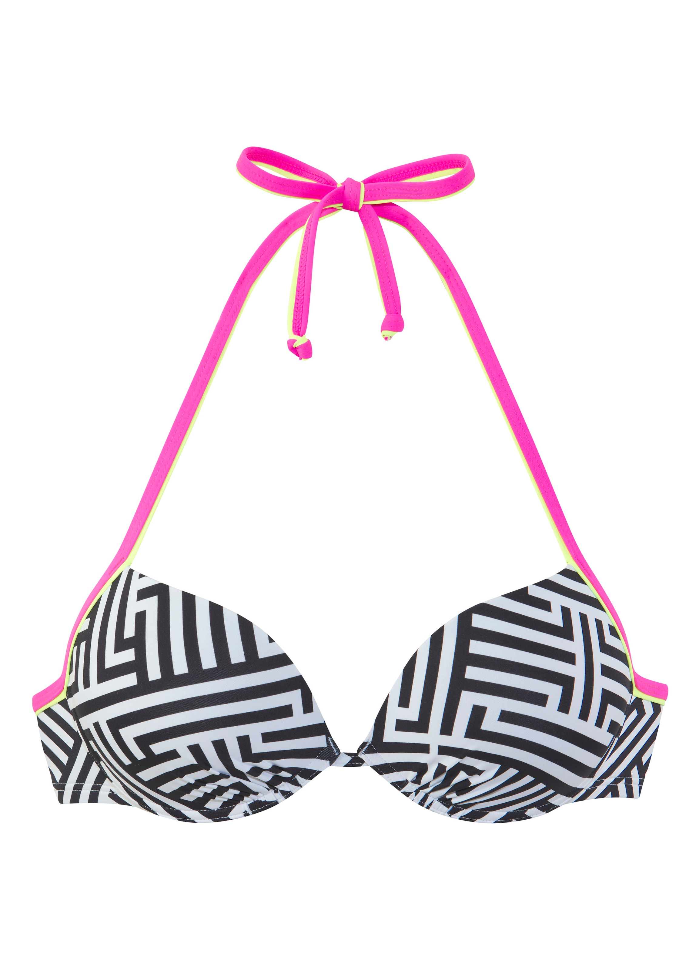 Buffalo Push-Up-Bikini-Top »Gioletta«, Mit kontrastfarbigen Details