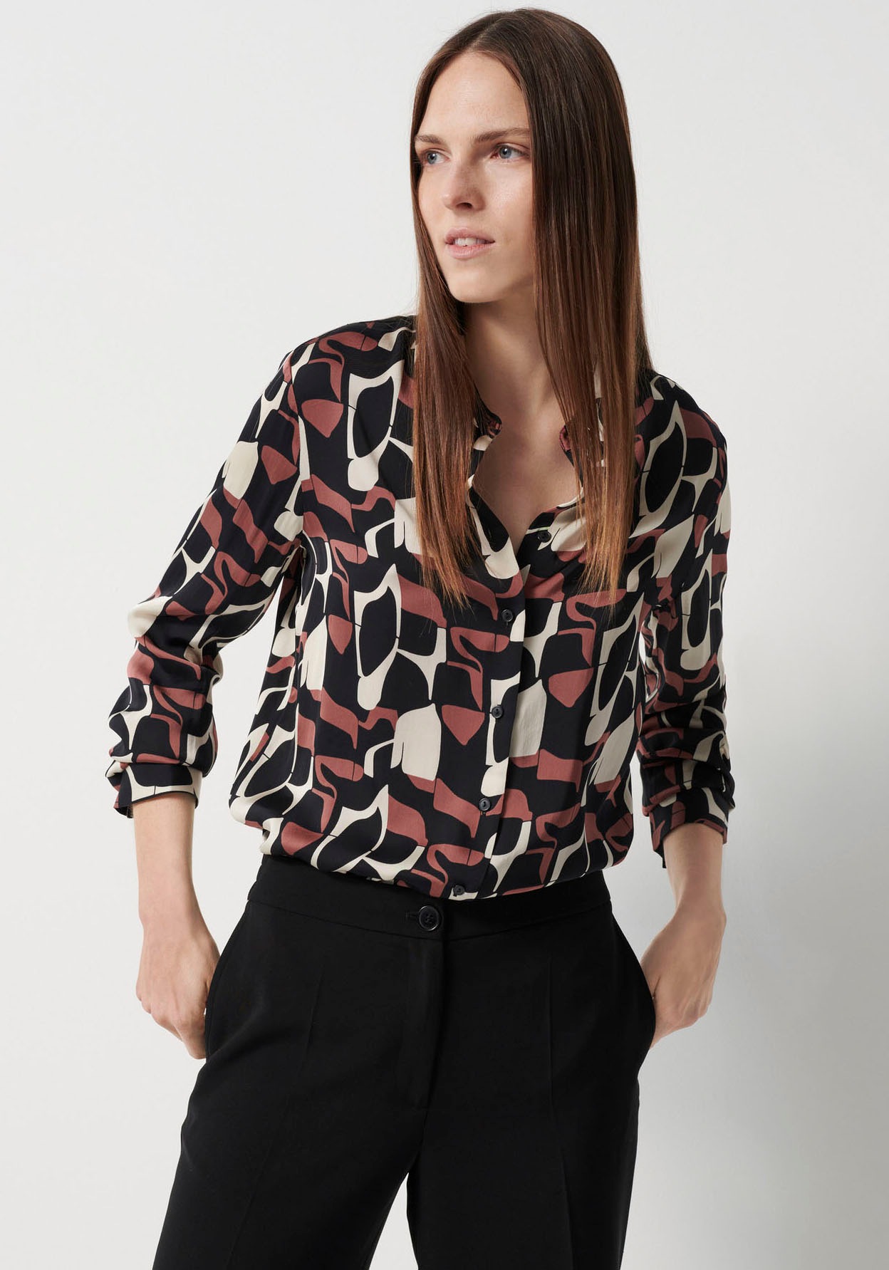someday Druckbluse »Zaudia«, mit grafischem Muster