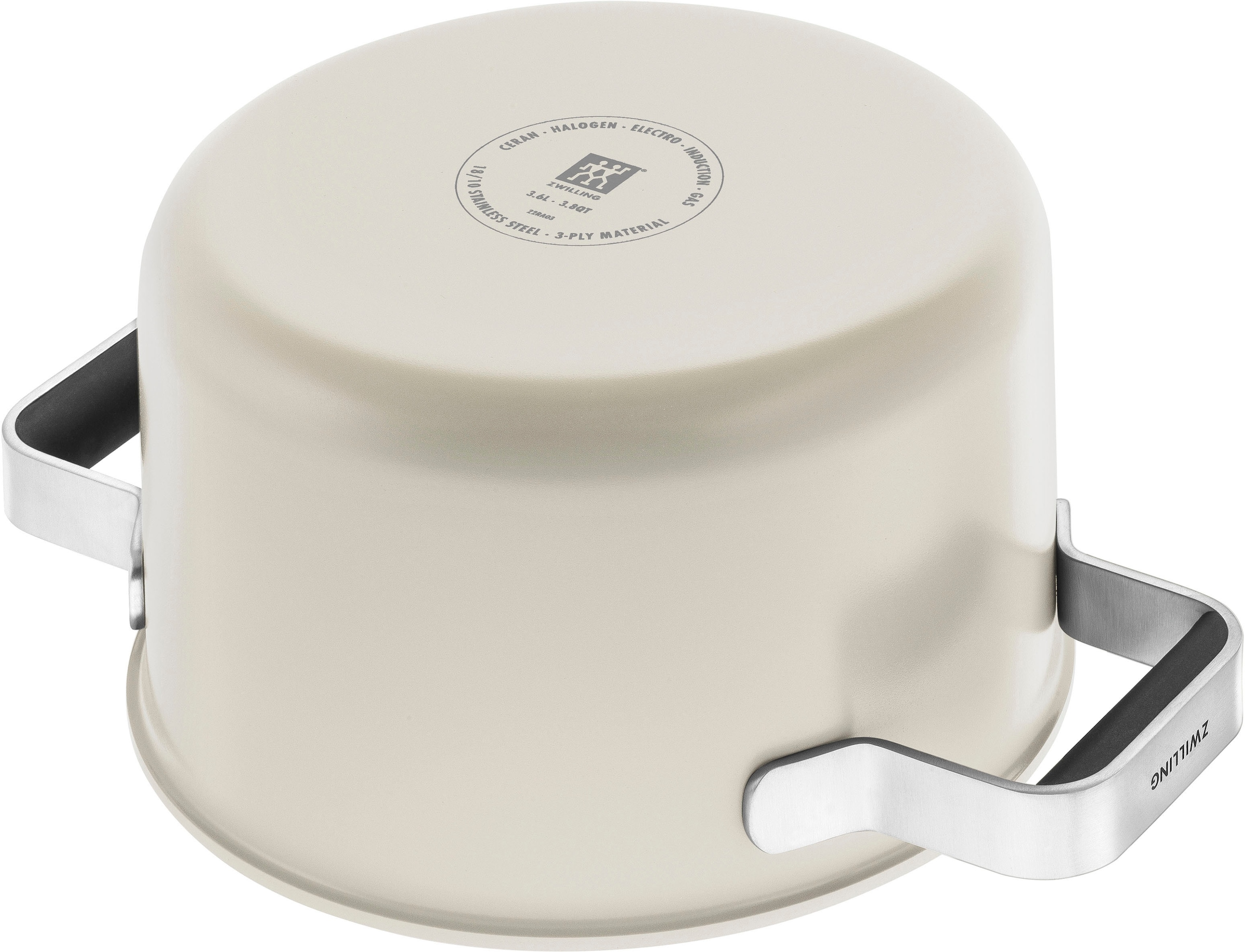 Zwilling Topf-Set »Pure« Set, 3 Kochtöpfe (16, 20 & 24 cm), Bratentopf 20 cm, Stieltopf 16 cm, 5 tlg. tlg. Edelstahl 18/10