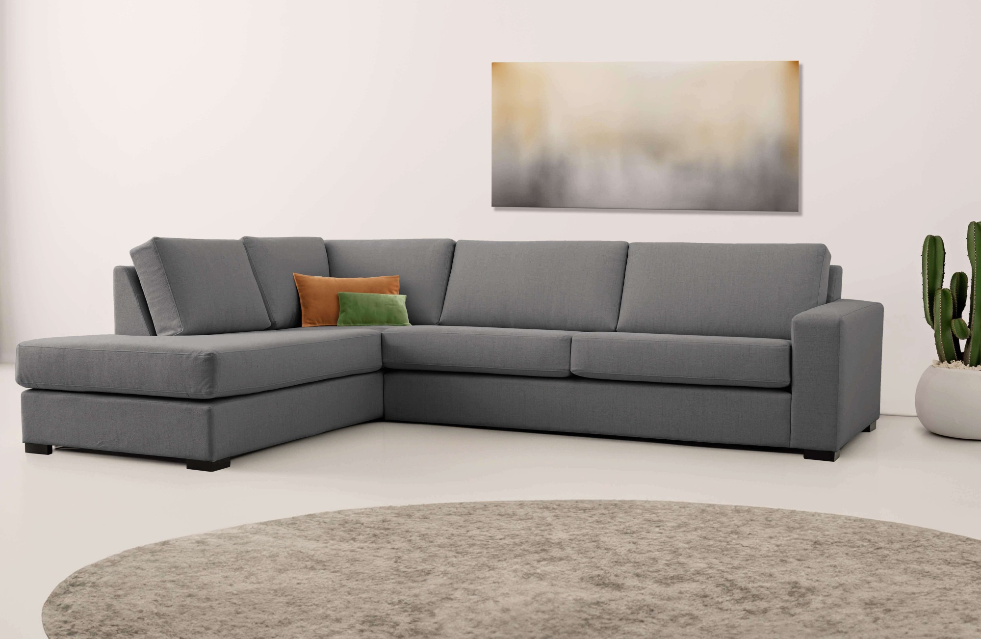 Home affaire Ecksofa »Branwell« Breite 304 cm, Struktur fein, mit Wellenunterfederung
