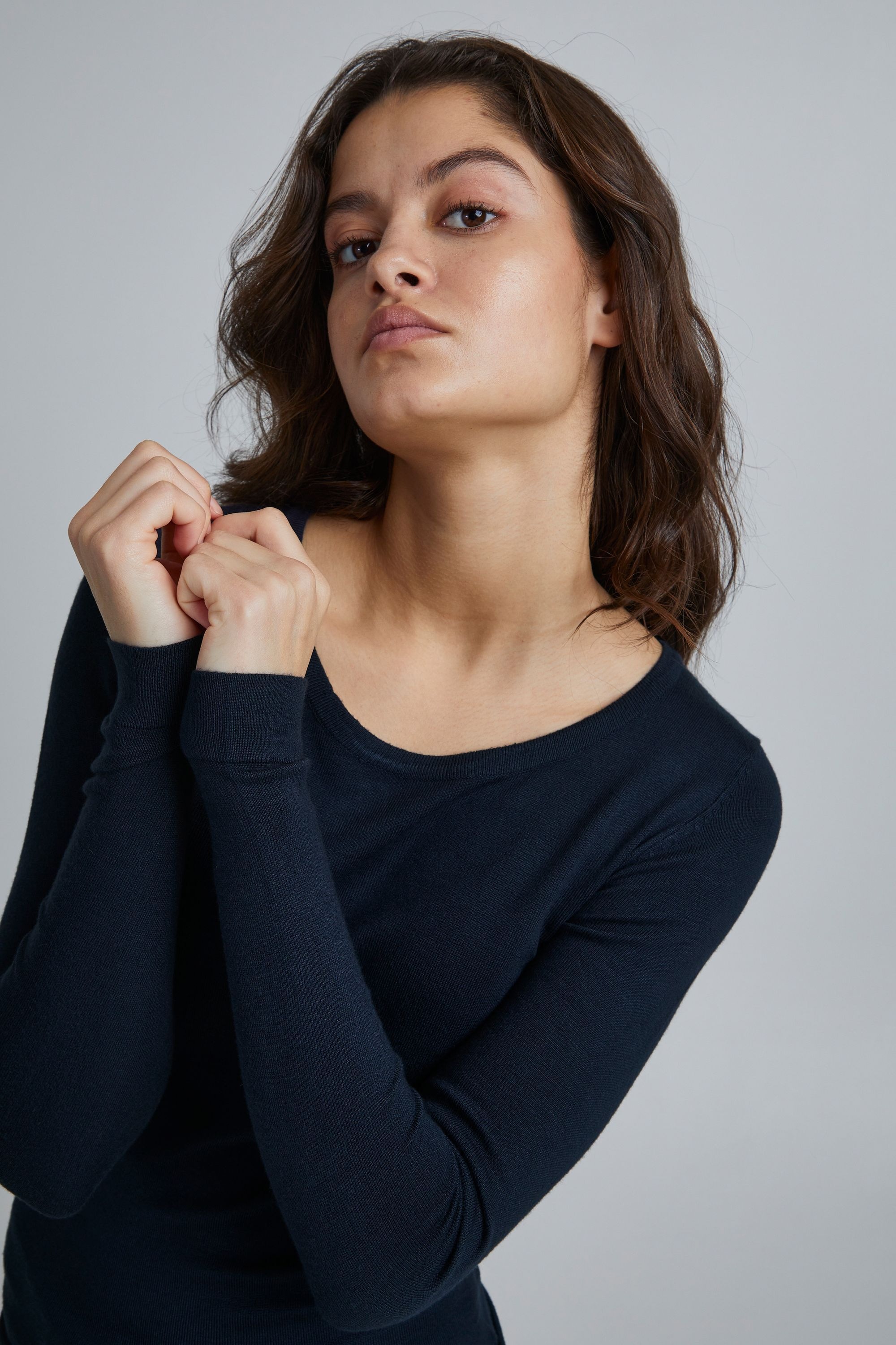 Ichi Strickpullover »Langarmshirt IHMafa«