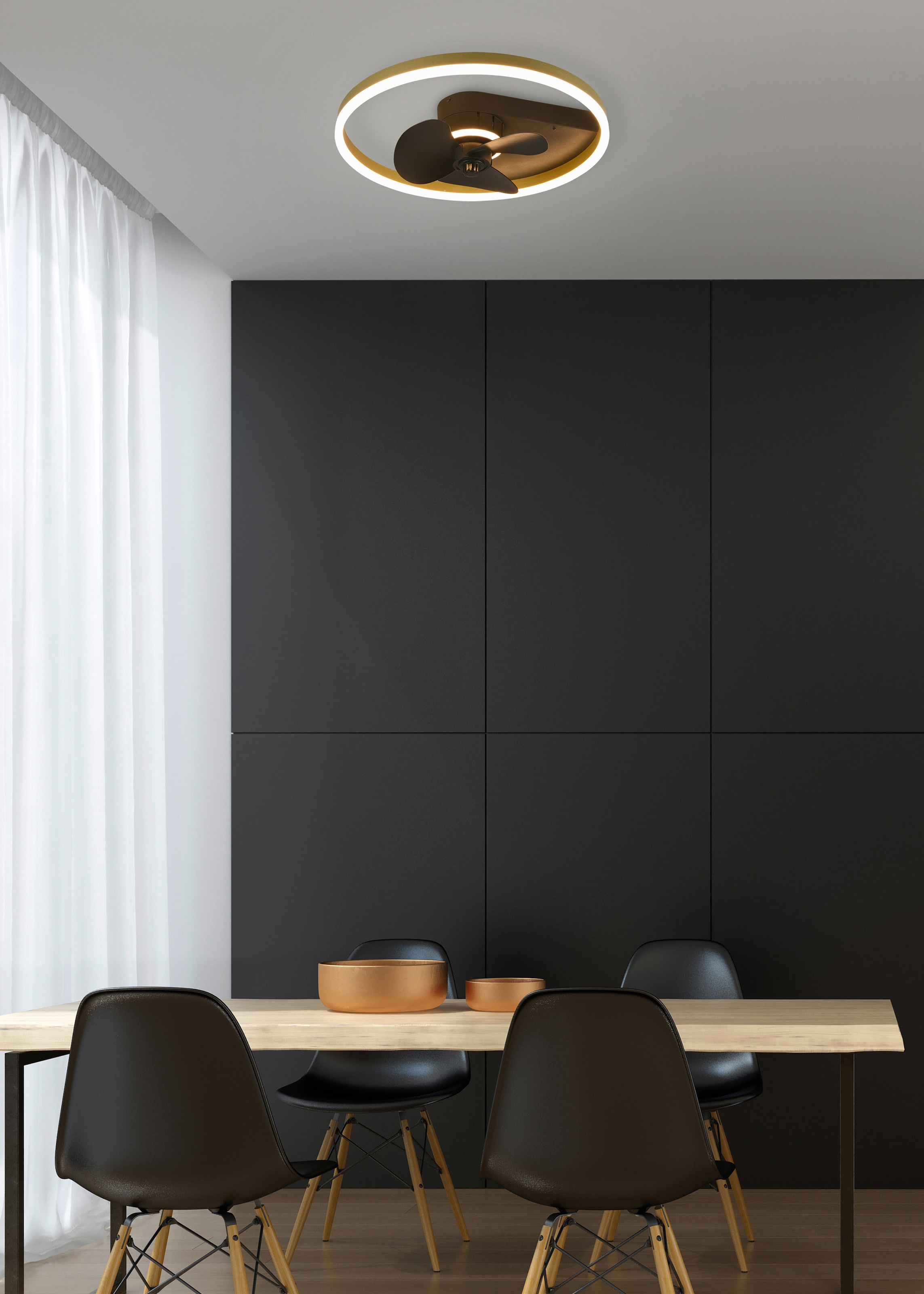 Deckenleuchte getrennt integrierter kaufen OTTO Dimmer »Borgholm«, LED mit Leuchte Fernbedienung, und Ventilator Ventilator, bei TRIO und online Nachtlicht. schaltbar Leuchten