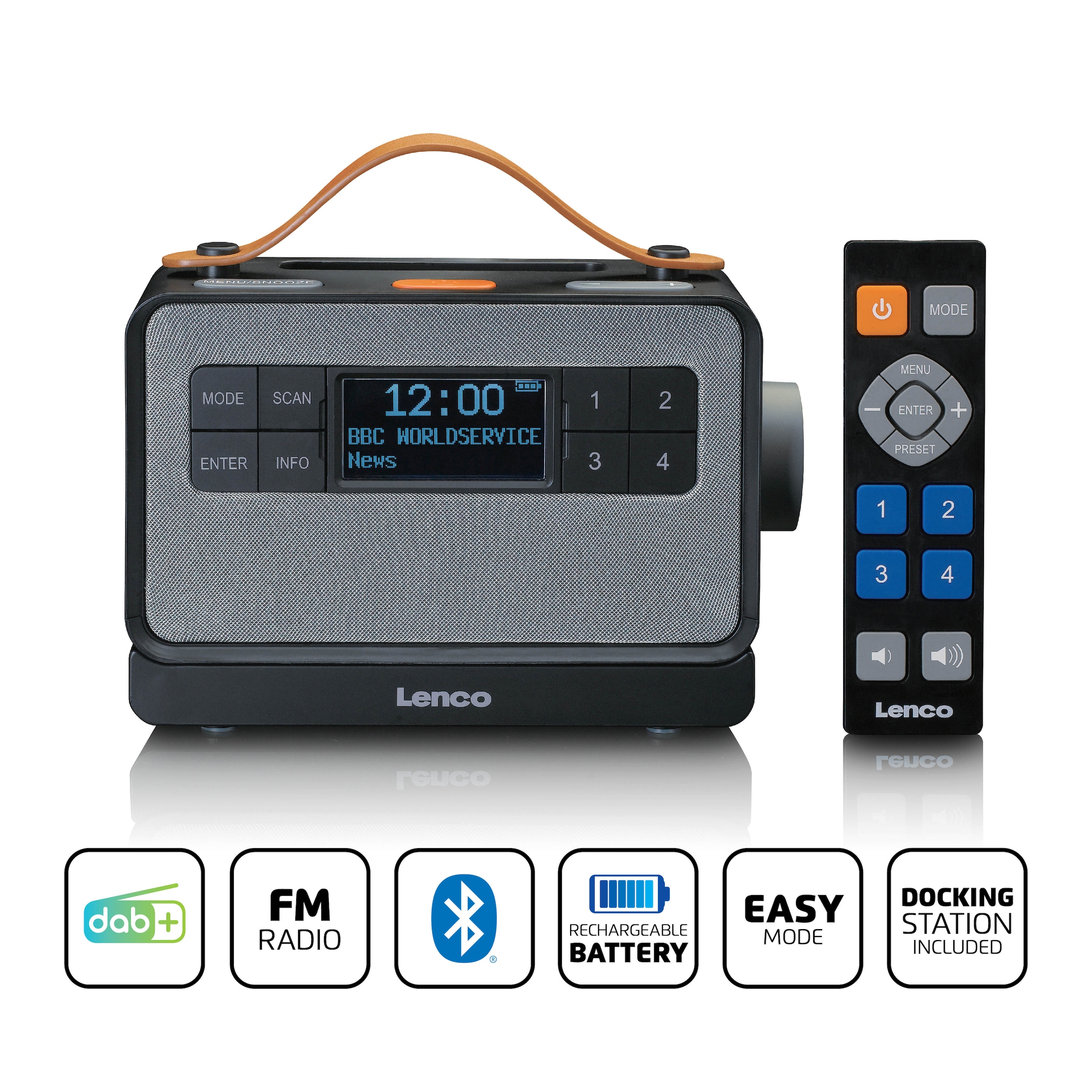 Lenco Digitalradio (DAB+) »PDR-065BK«, (Digitalradio (DAB+)-FM-Tuner mit RDS 4 W)
