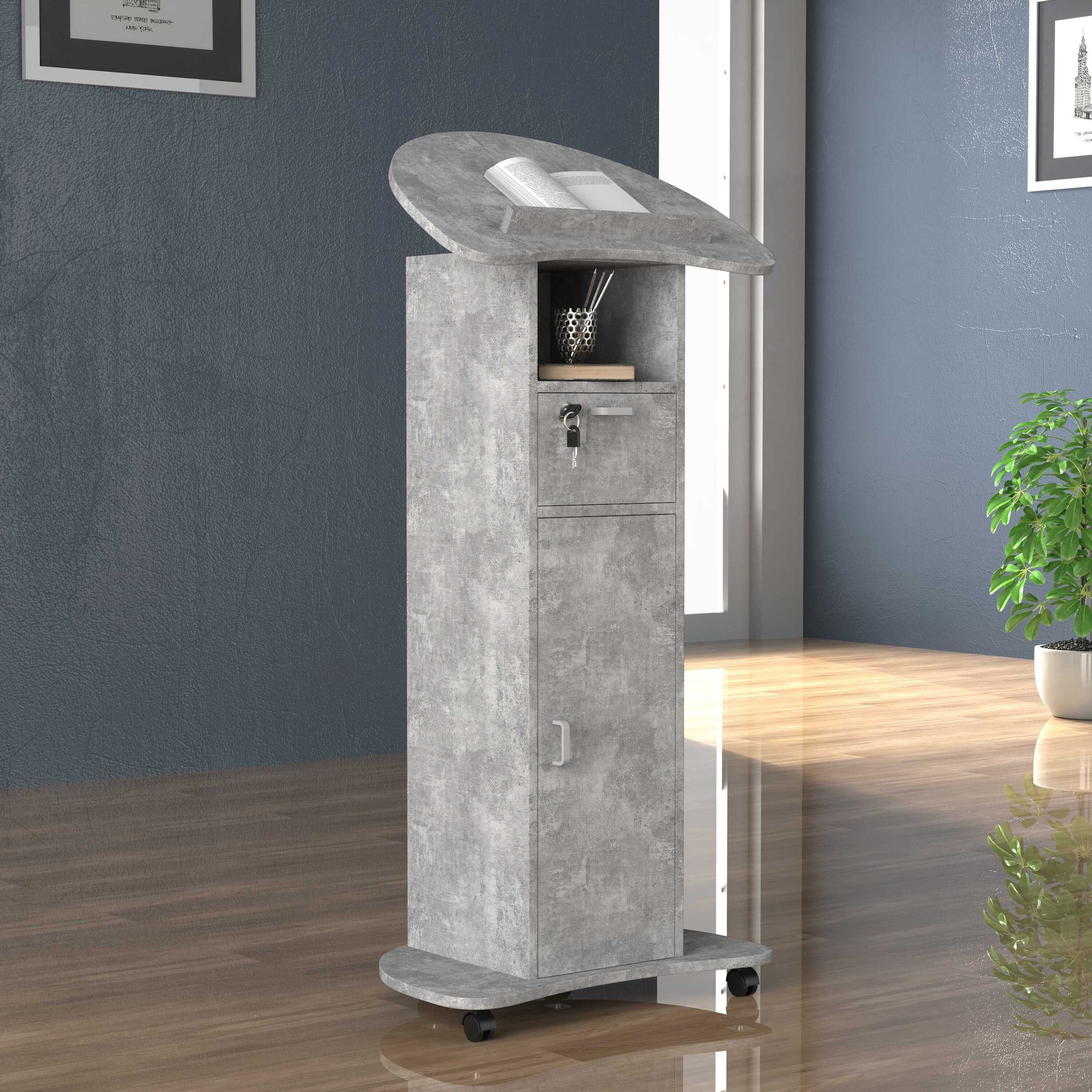 VCM Stehpult »Holz Stehpult Rednerpult Stehtisch Rollen Redola T« 1 Stk. tlg.