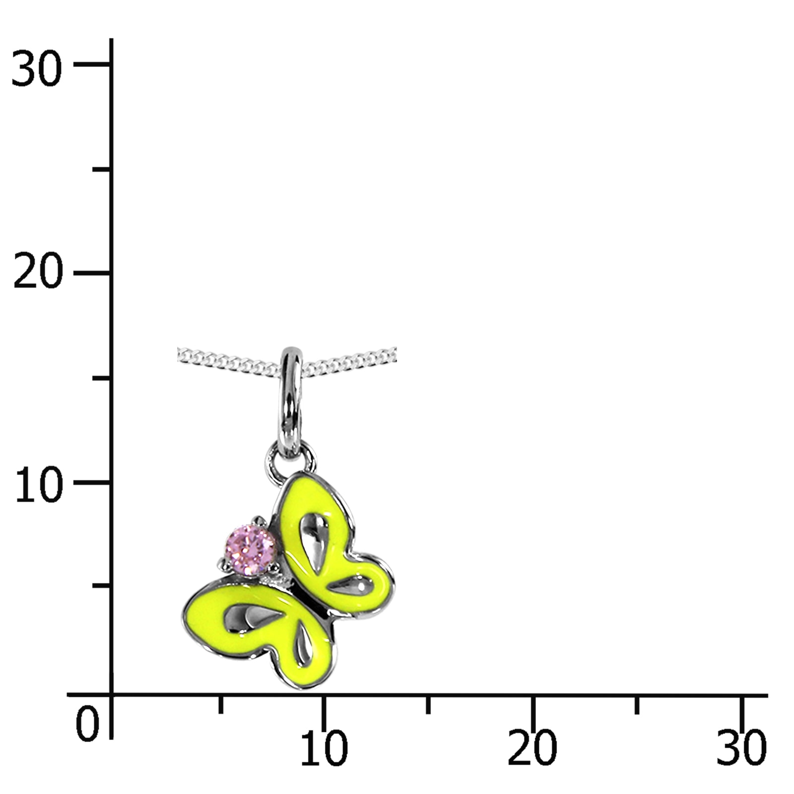 OSTSEE-SCHMUCK Kette mit Anhänger »- Schmetterling - Silber 925/000 - Zirkonia«