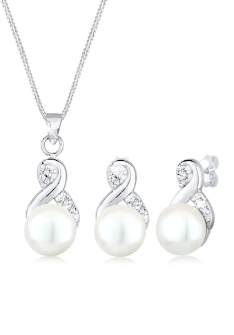 Elli Schmuckset »Infinity Perlen Kristalle 925 Silber« kaufen