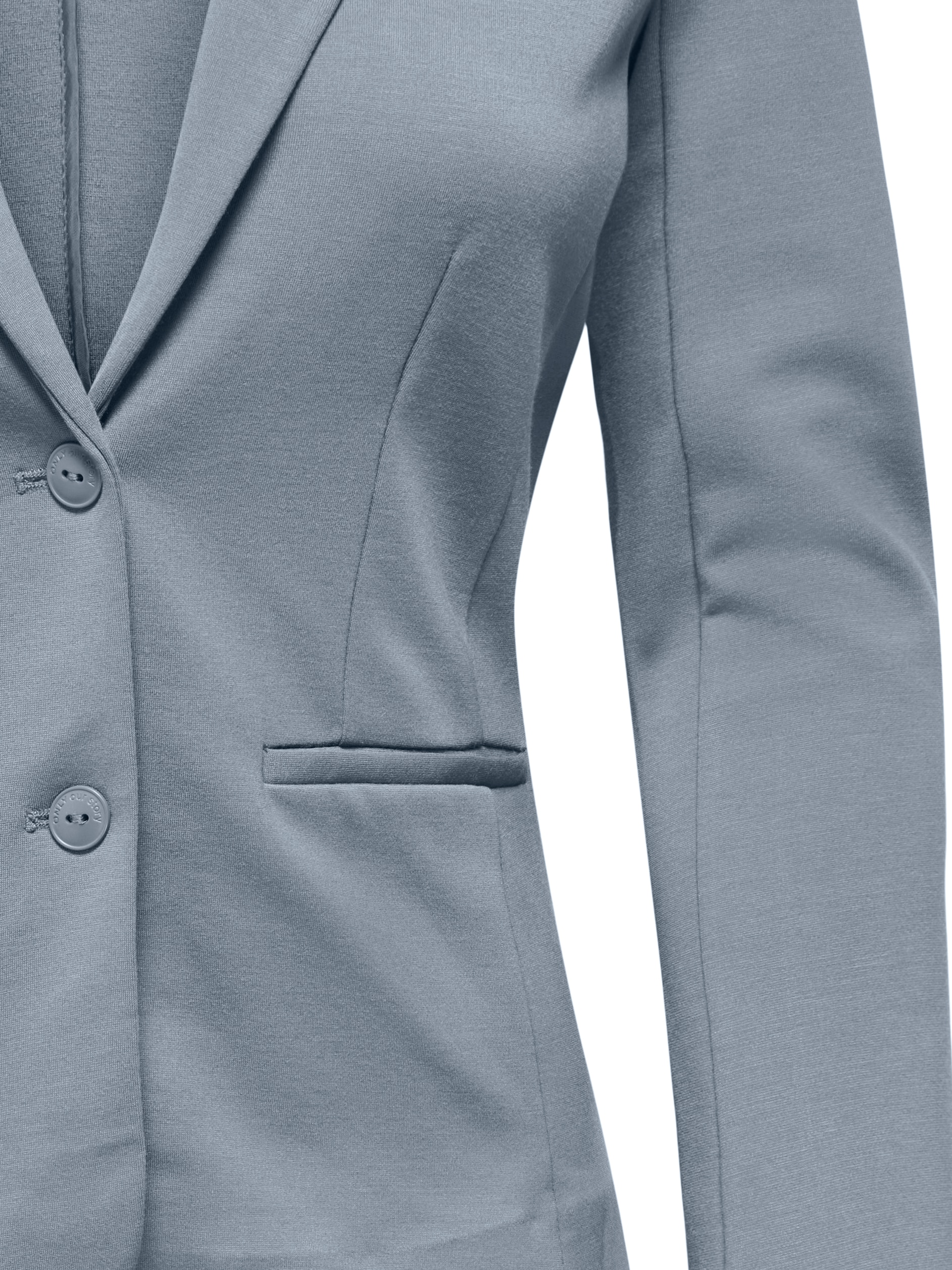 ONLY Jerseyblazer »ONLPOPTRASH – 2-Knopf Blazer mit taillierter Silhouette« regular fit, Milano Rib, Materialmix, Reverskragen, unifarben