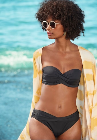 Bandeau-Bikini-Top »Spain«, unifarben mit Wickeloptik