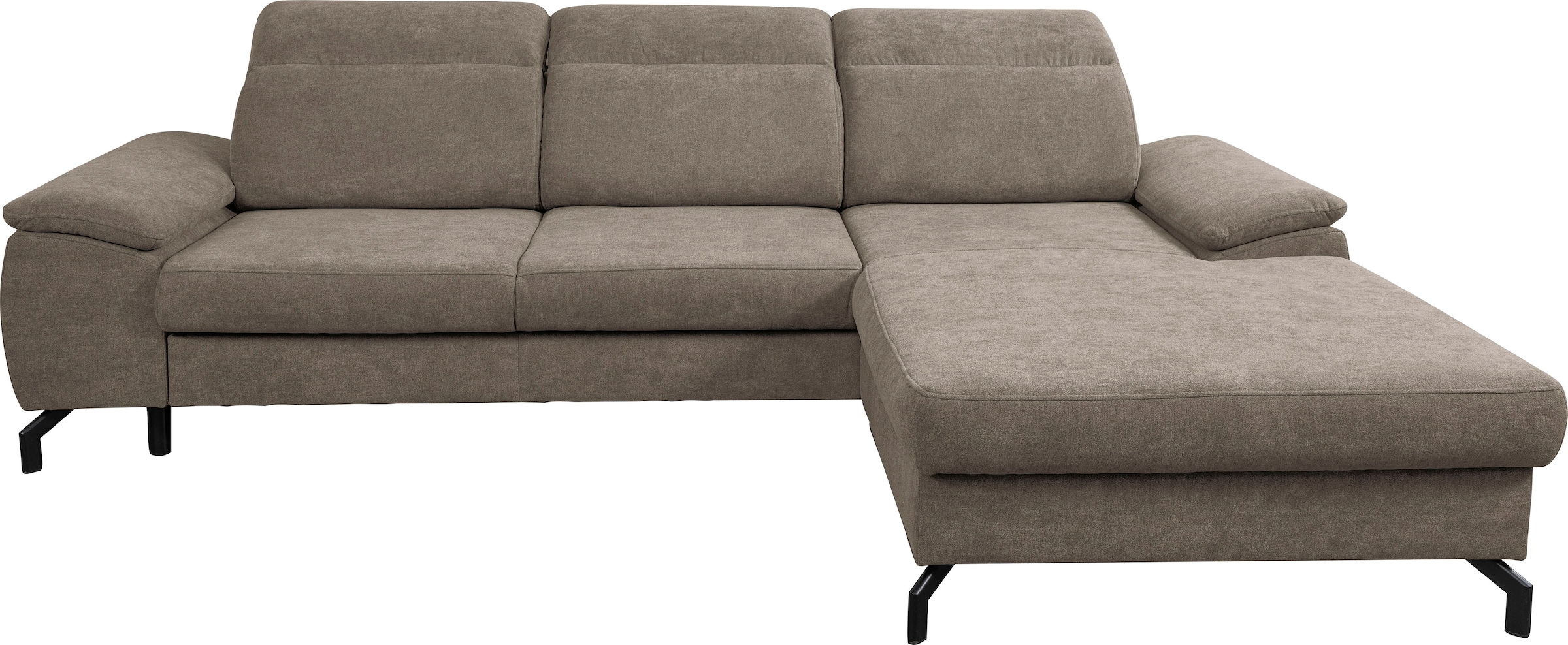 WERK2 Ecksofa »Panama L-Form«, Modernes Sofa mit Schlaffunktion, Bettkasten, Kopfteile verstellbar