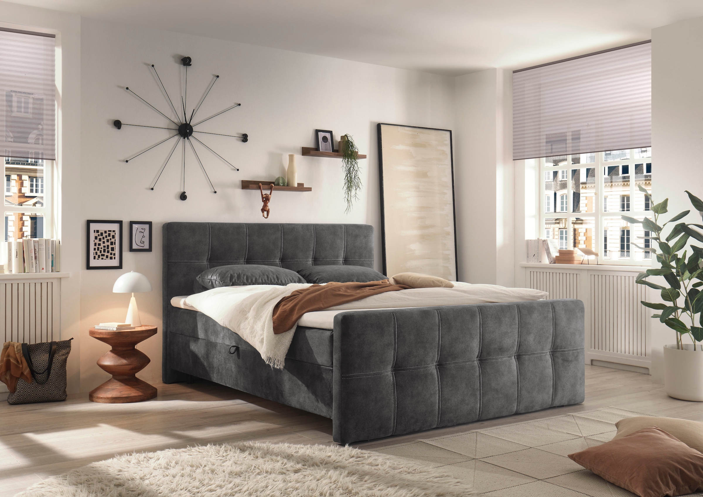 ED EXCITING DESIGN Boxbett »Valetta« mit Bettkasten, inkl. Topper