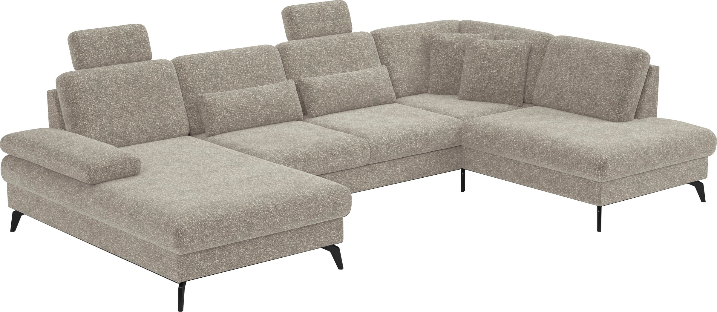 sit&more Wohnlandschaft »Morris U-Form, inkl. Sitztiefenverstellung«, wahlweise mit Armteilverstellung, Bettfunktion & Bettkasten