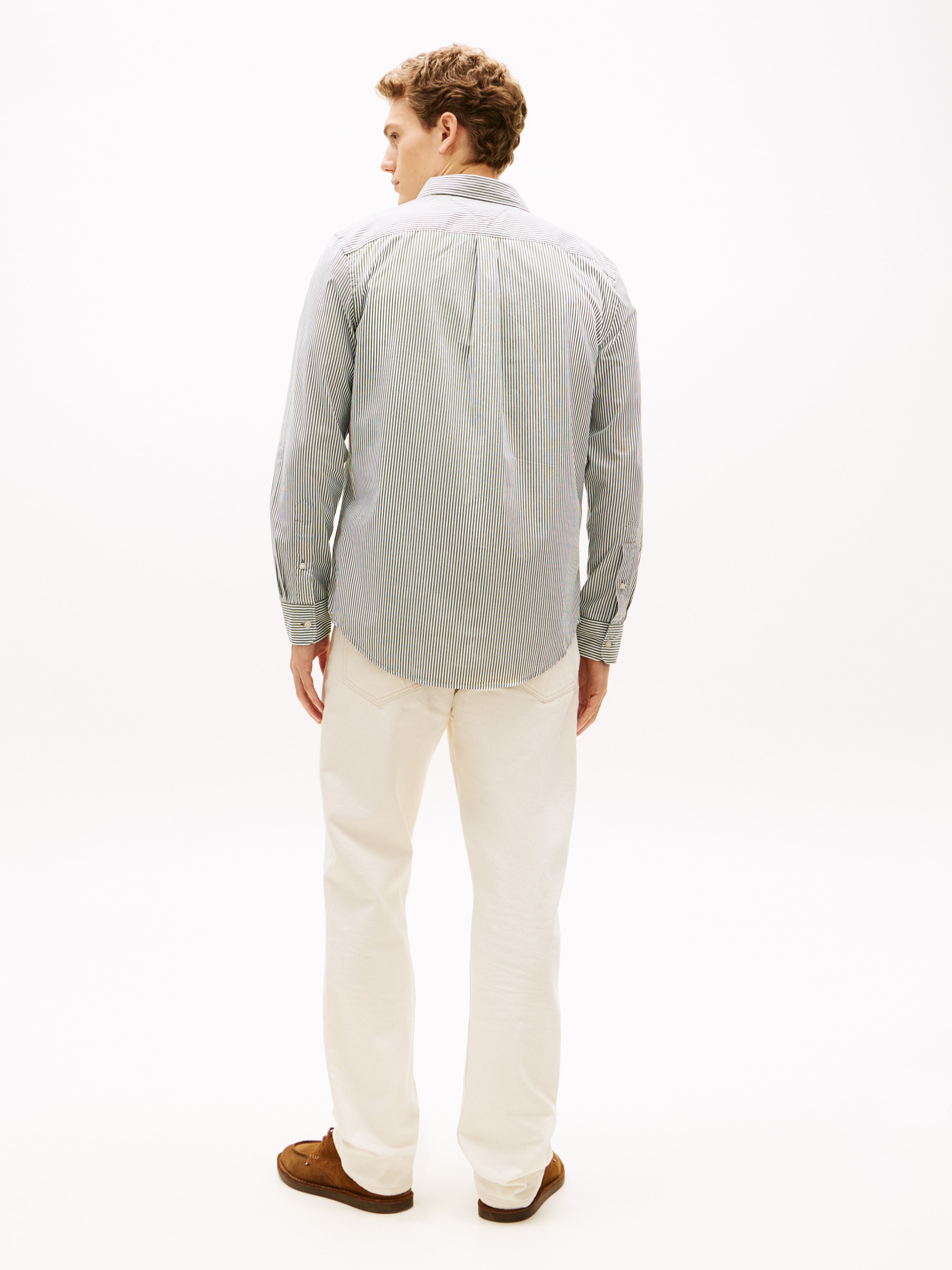 Tommy Hilfiger Langarmhemd »CORE FLEX POPLINE CLASSIC STRIPE« regular fit, Button-down-Kragen, feine Streifen