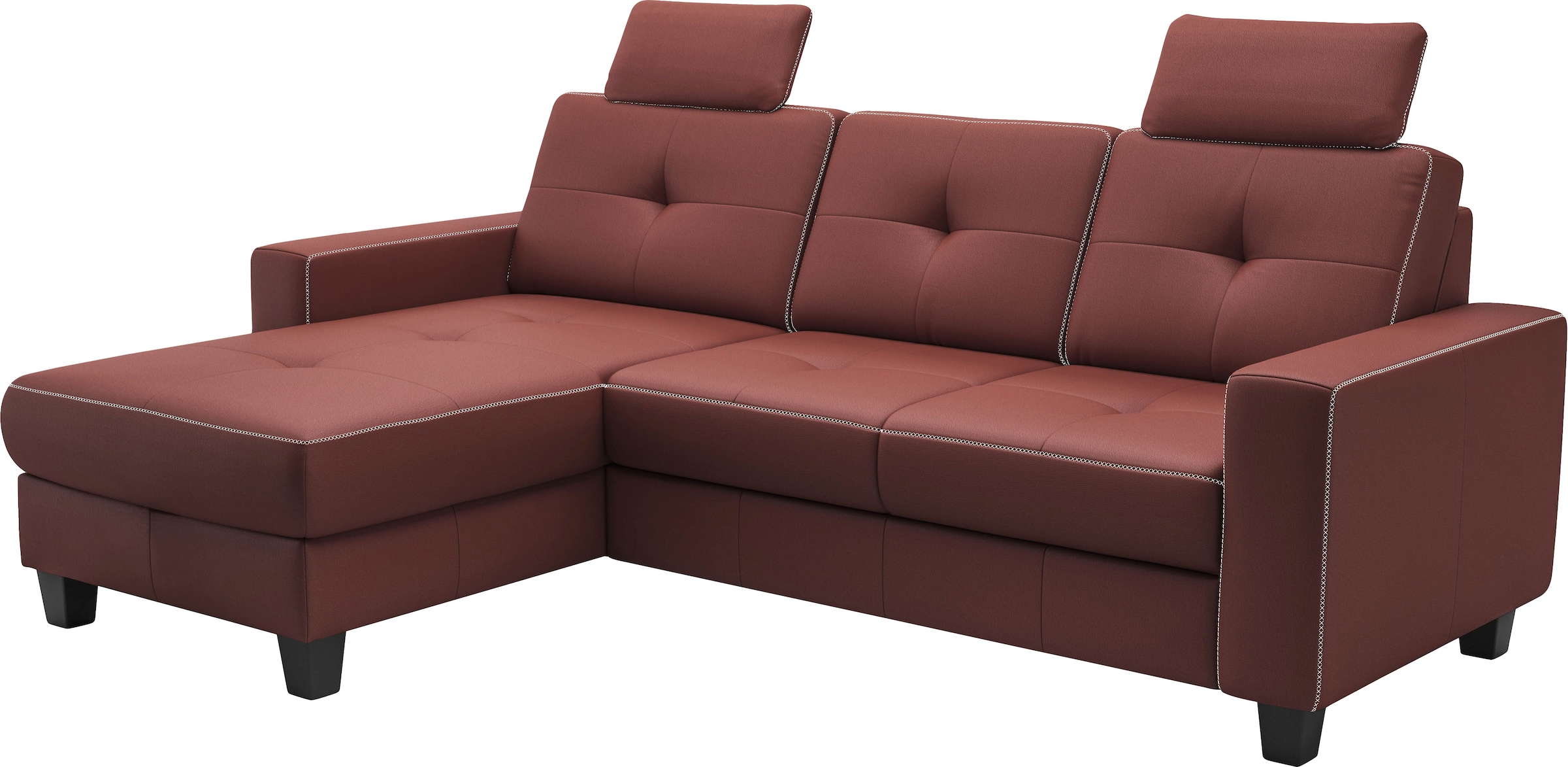 Places of Style Ecksofa »Varese«, wahlweise mit Bettfunktion und Bettkasten