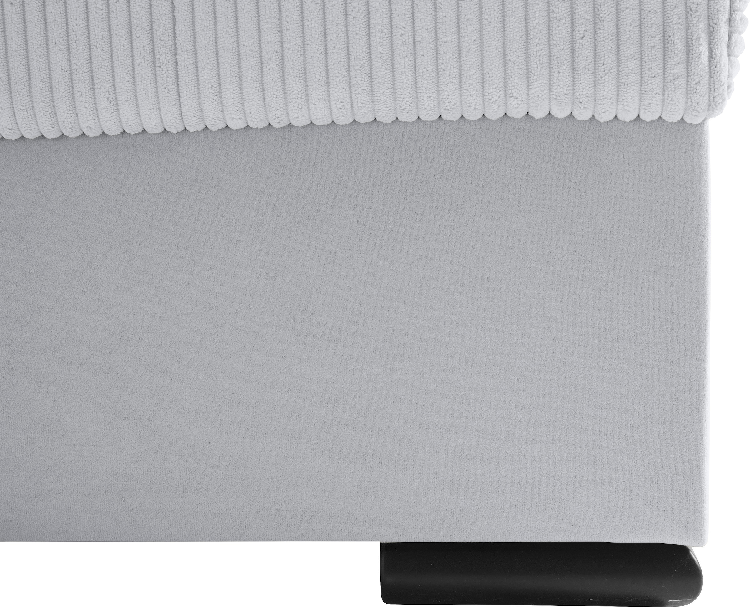 COLLECTION AB Wohnlandschaft »Josy, U-Form, Schlafsofa mit Bettkasten«, (Cord-/Mix), flexible Recamiere, Breite: 269cm, inklusive Rückenkissen, Cord/Mix