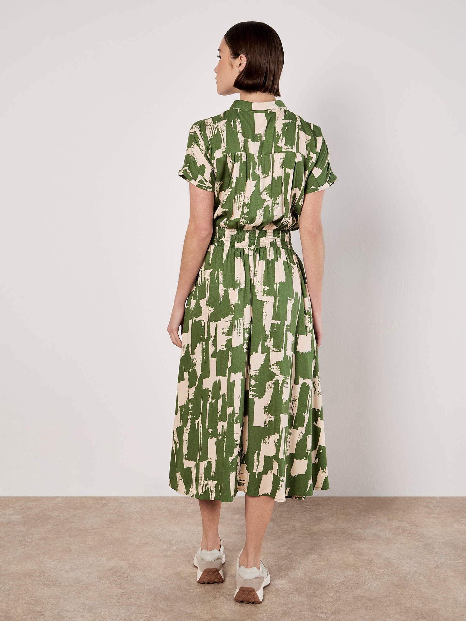 Apricot Midikleid »Midikleid« mit Pinselstrichmuster