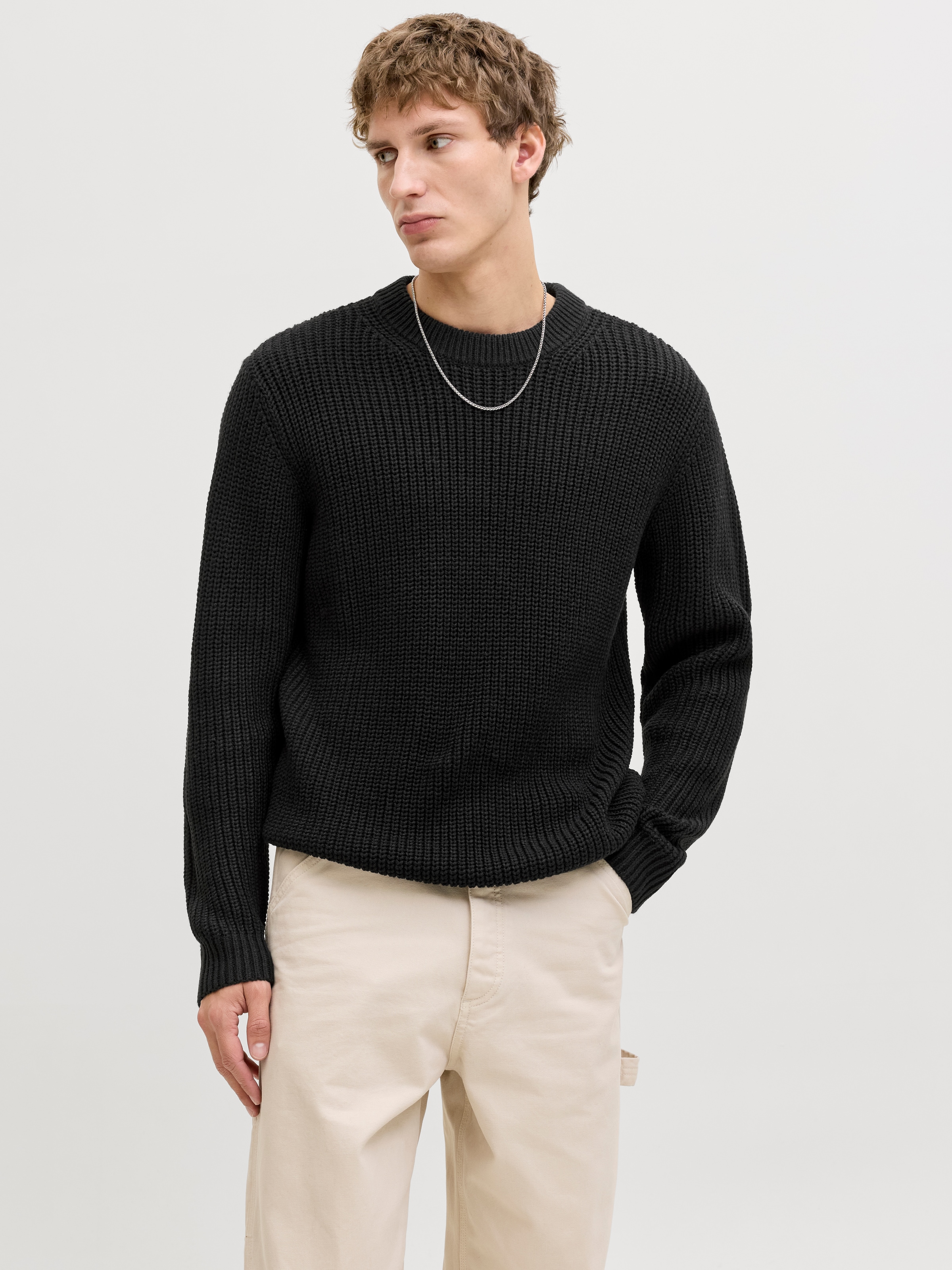 Jack & Jones Herren Strickpullover »JORBLEECKER KNIT CREW NECK BF«, Größe M