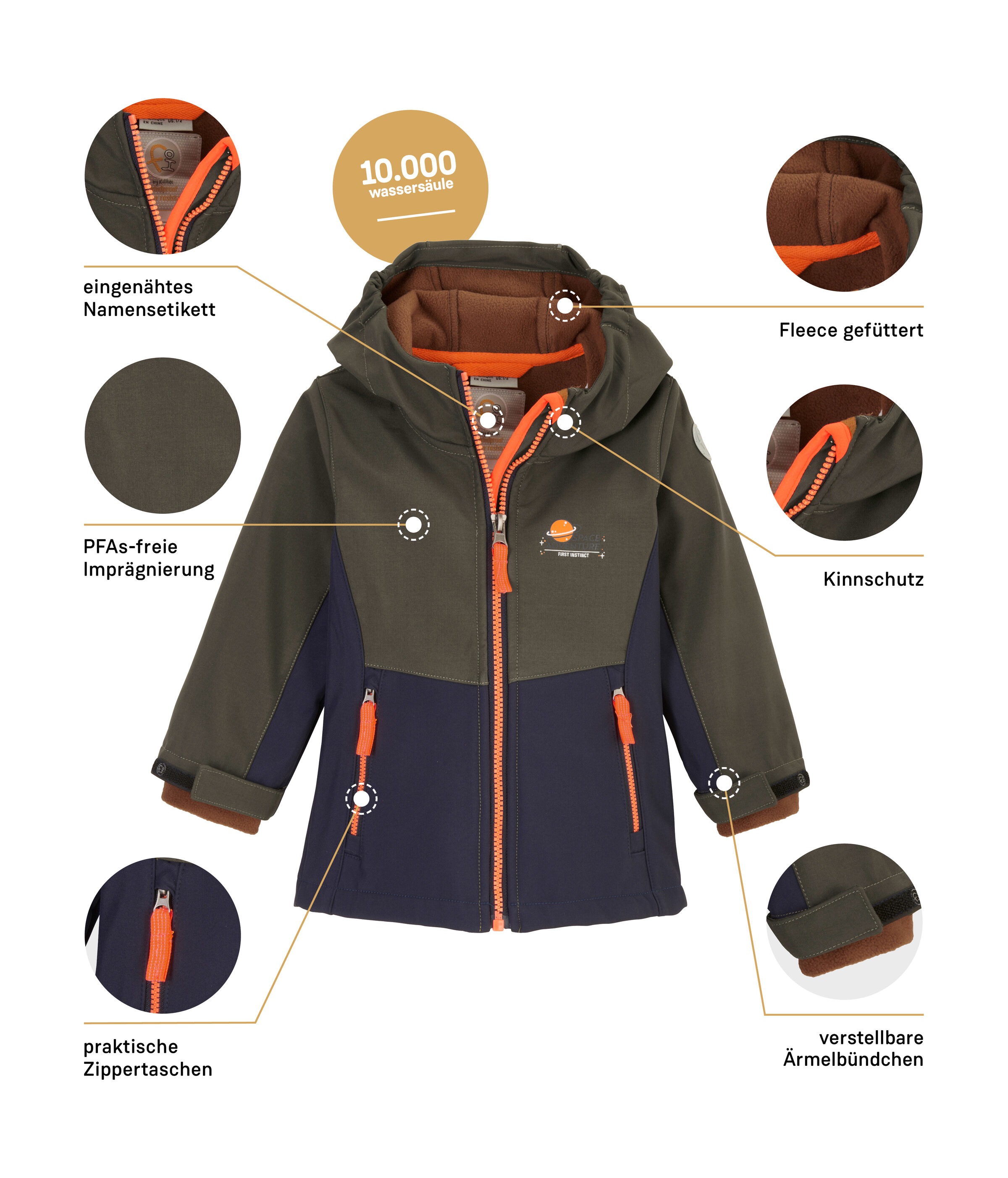 first instinct by killtec Softshelljacke »FIOW 5 MNS SFTSHLL JCKT«, Softshelljacke: wasserabweisend, winddicht, reflektierend, modisch