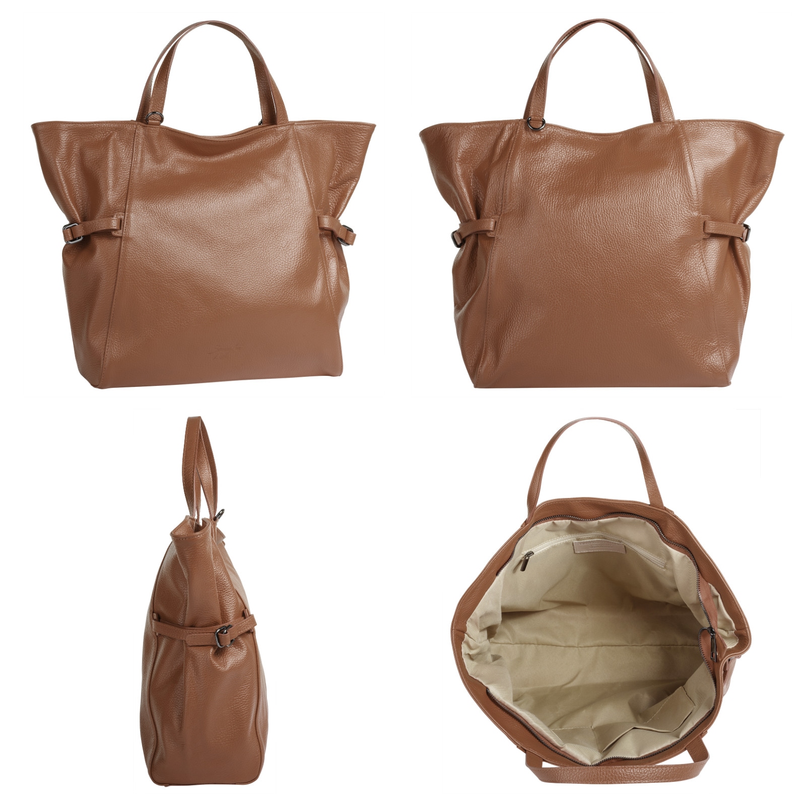 Samantha Look Shopper echt Leder, Made in Italy