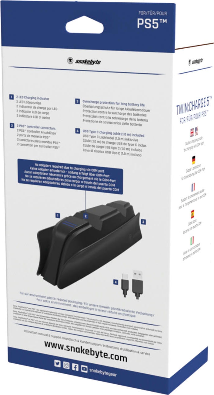 Snakebyte Controller-Ladestation »PS5 Twin:Charge 5«